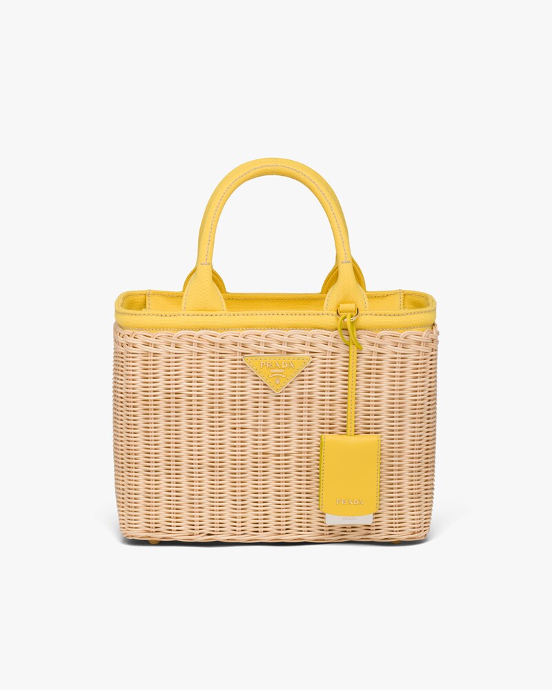 prada woven rattan clutch