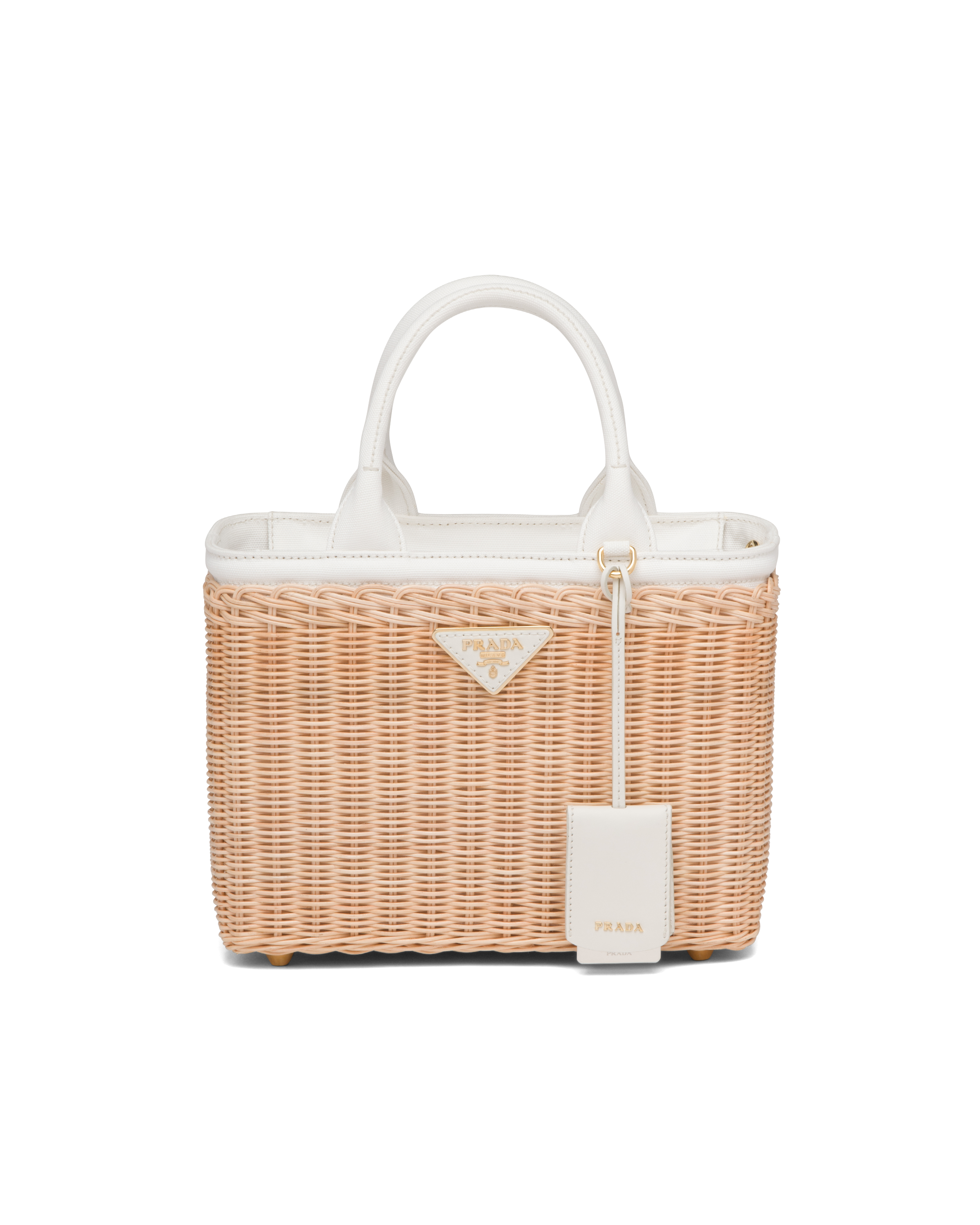 Prada white wicker bag new arrivals
