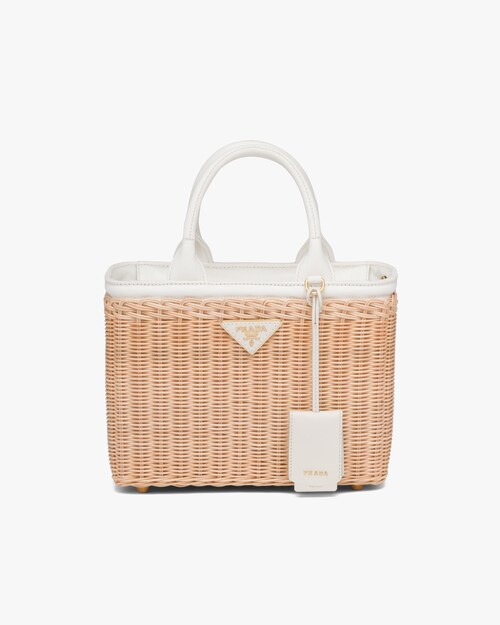 prada woven rattan clutch