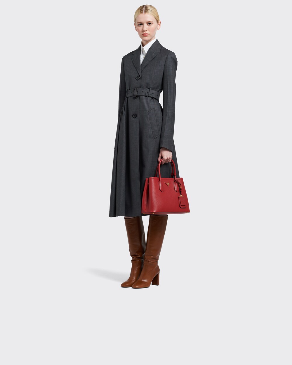 prada small double tote