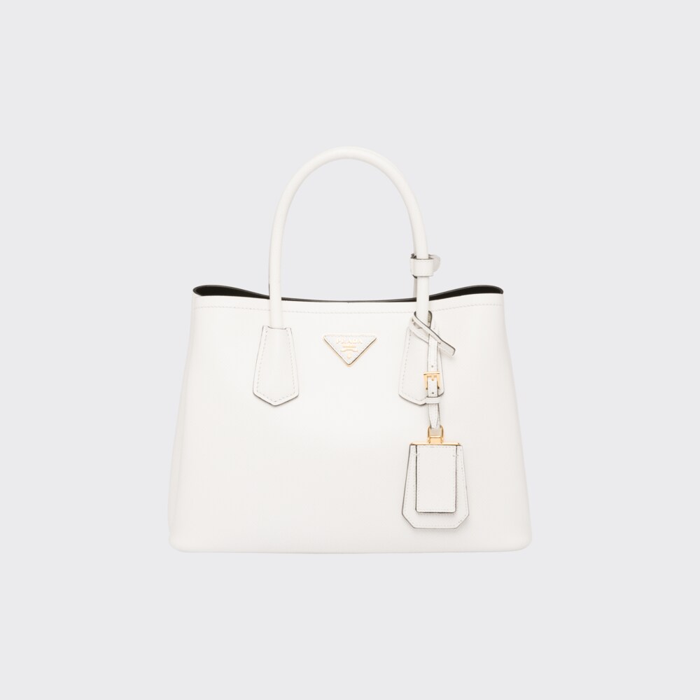 Prada Small Saffiano Leather Double Prada Bag 1