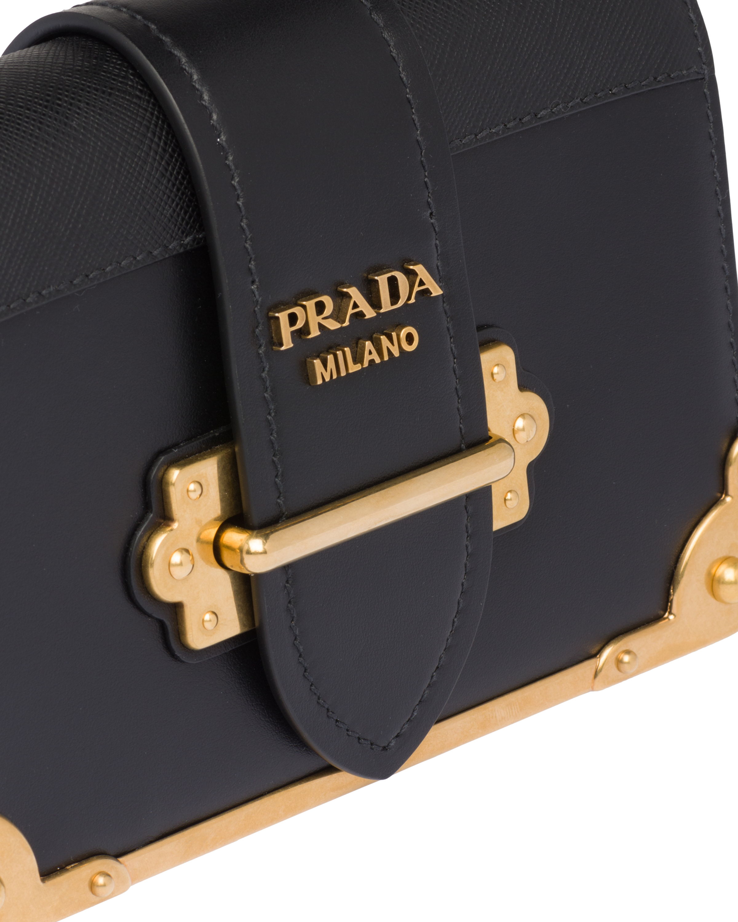 Black Leather Prada Cahier Bag PRADA