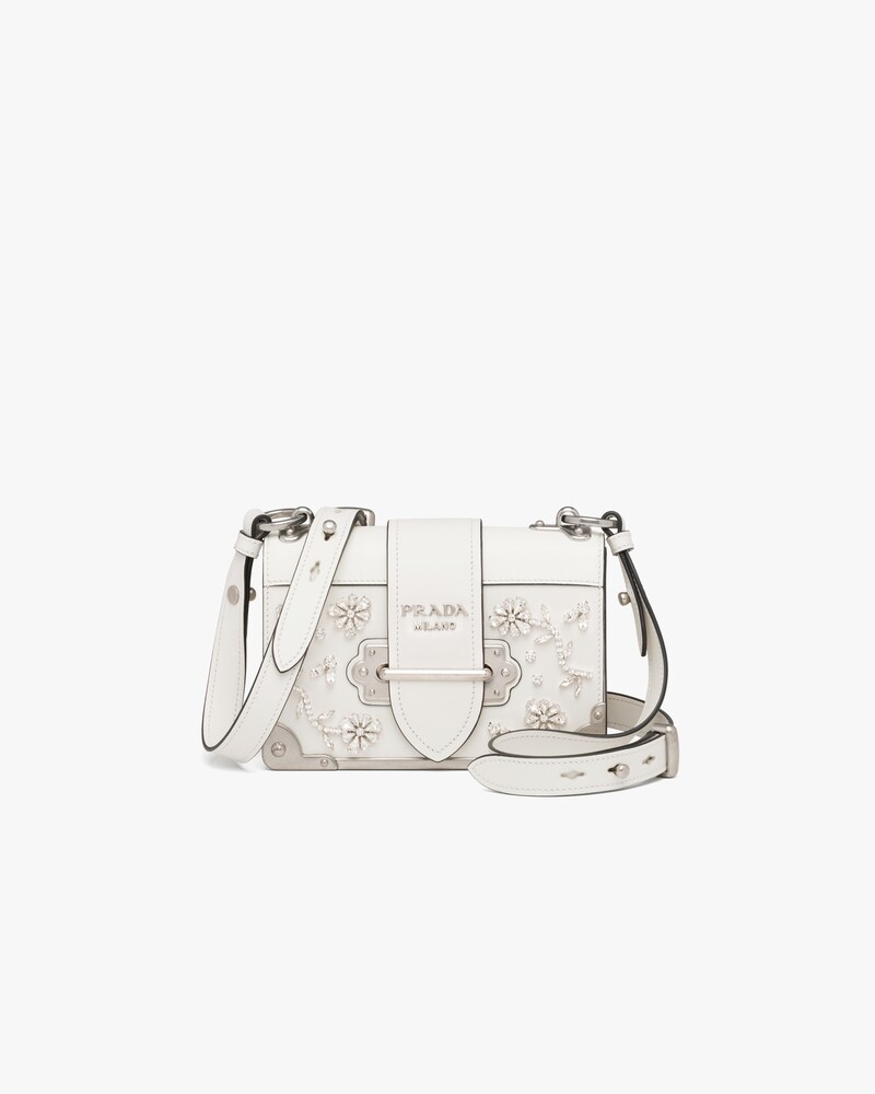 prada cahier black and white