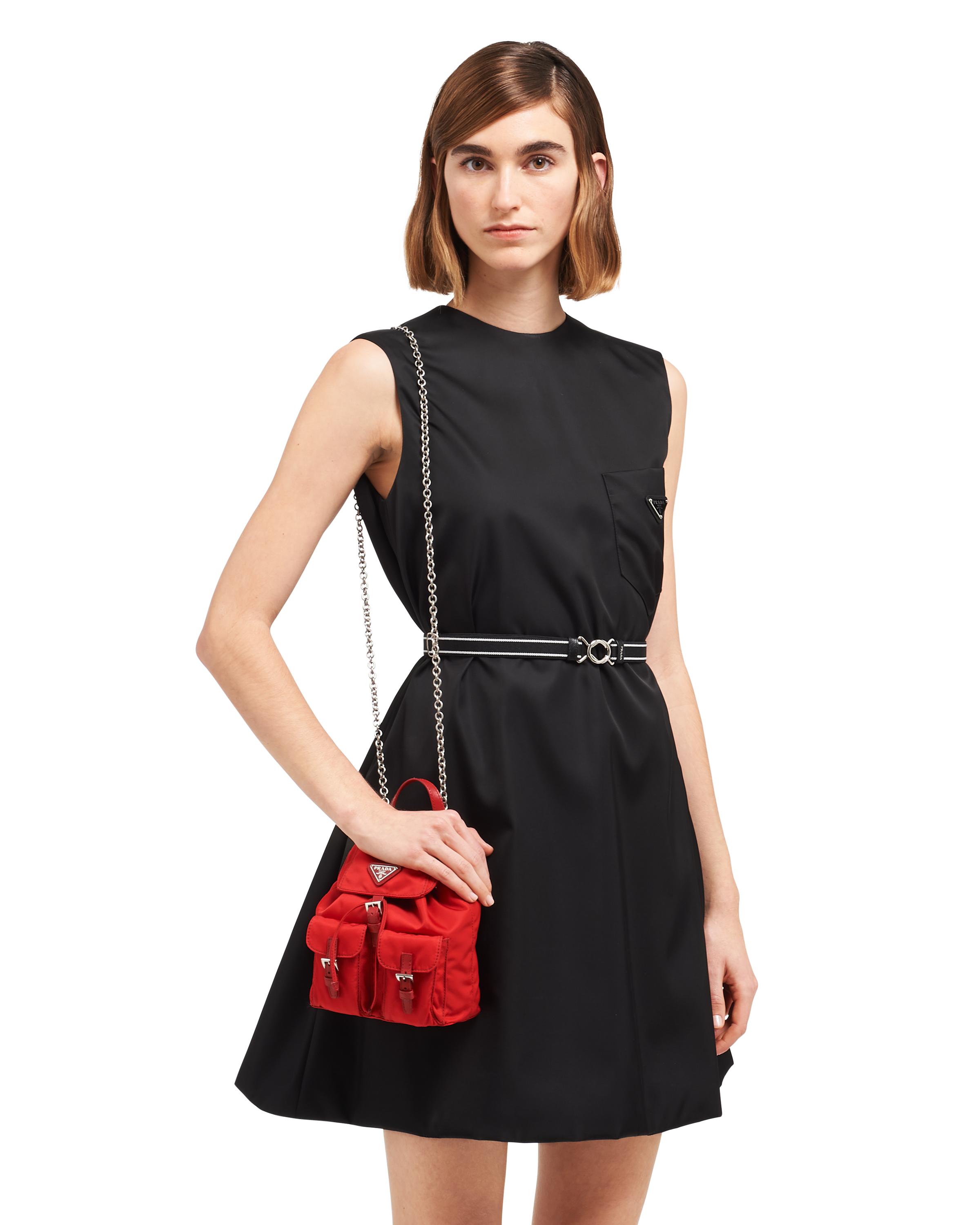 prada mini backpack with chain