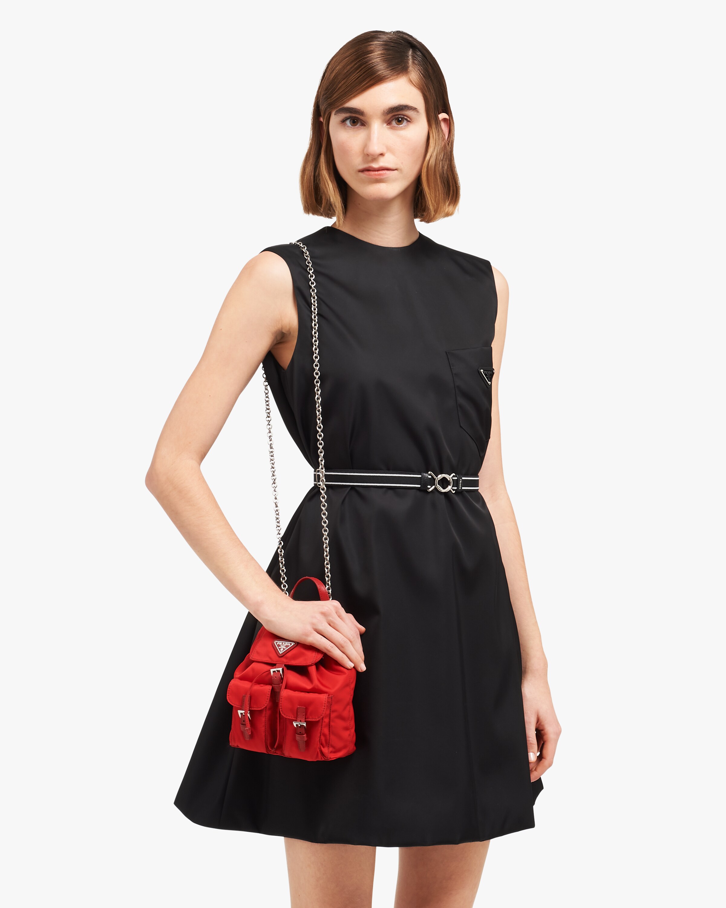 Red Nylon mini backpack Prada