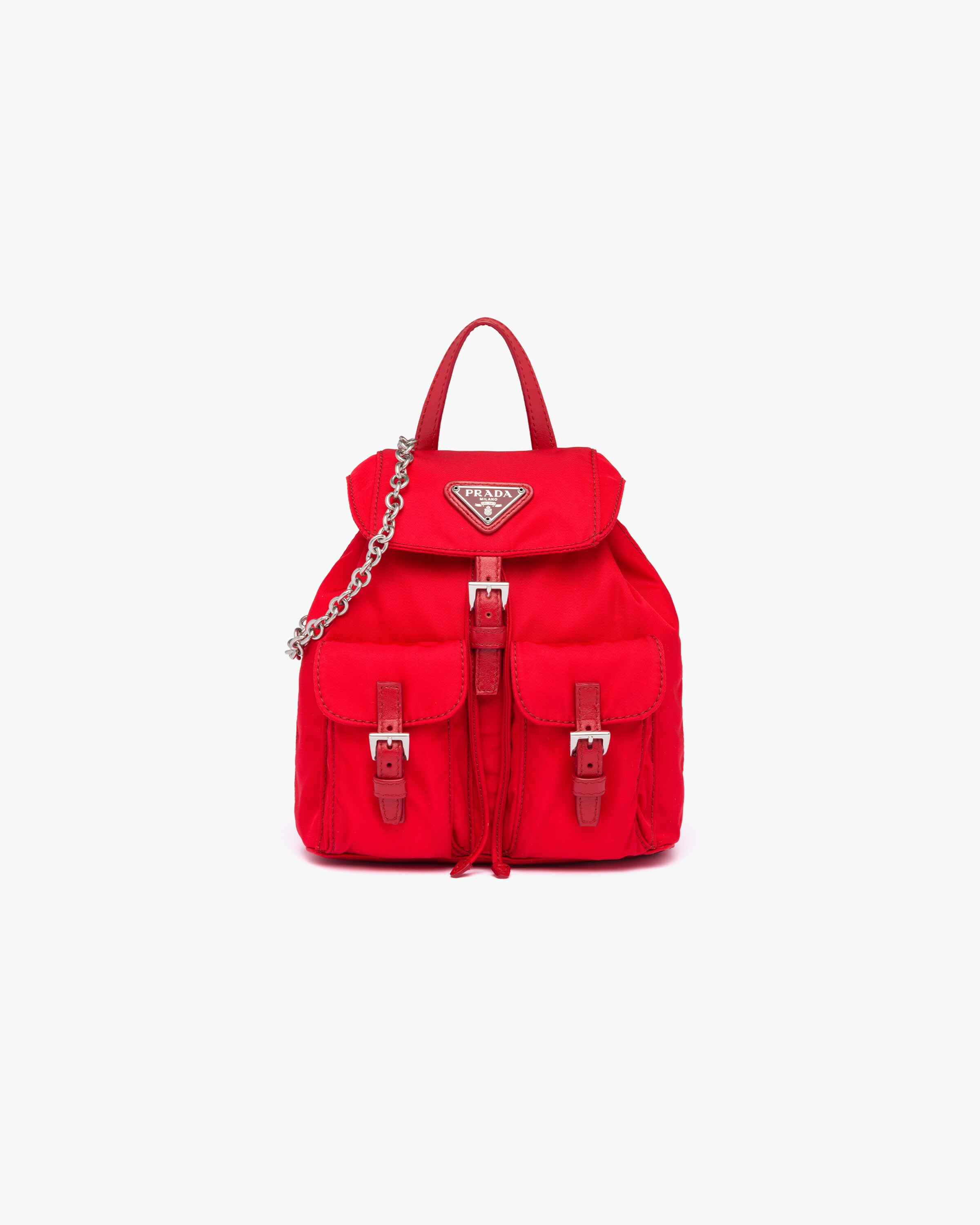 Red Nylon mini backpack Prada