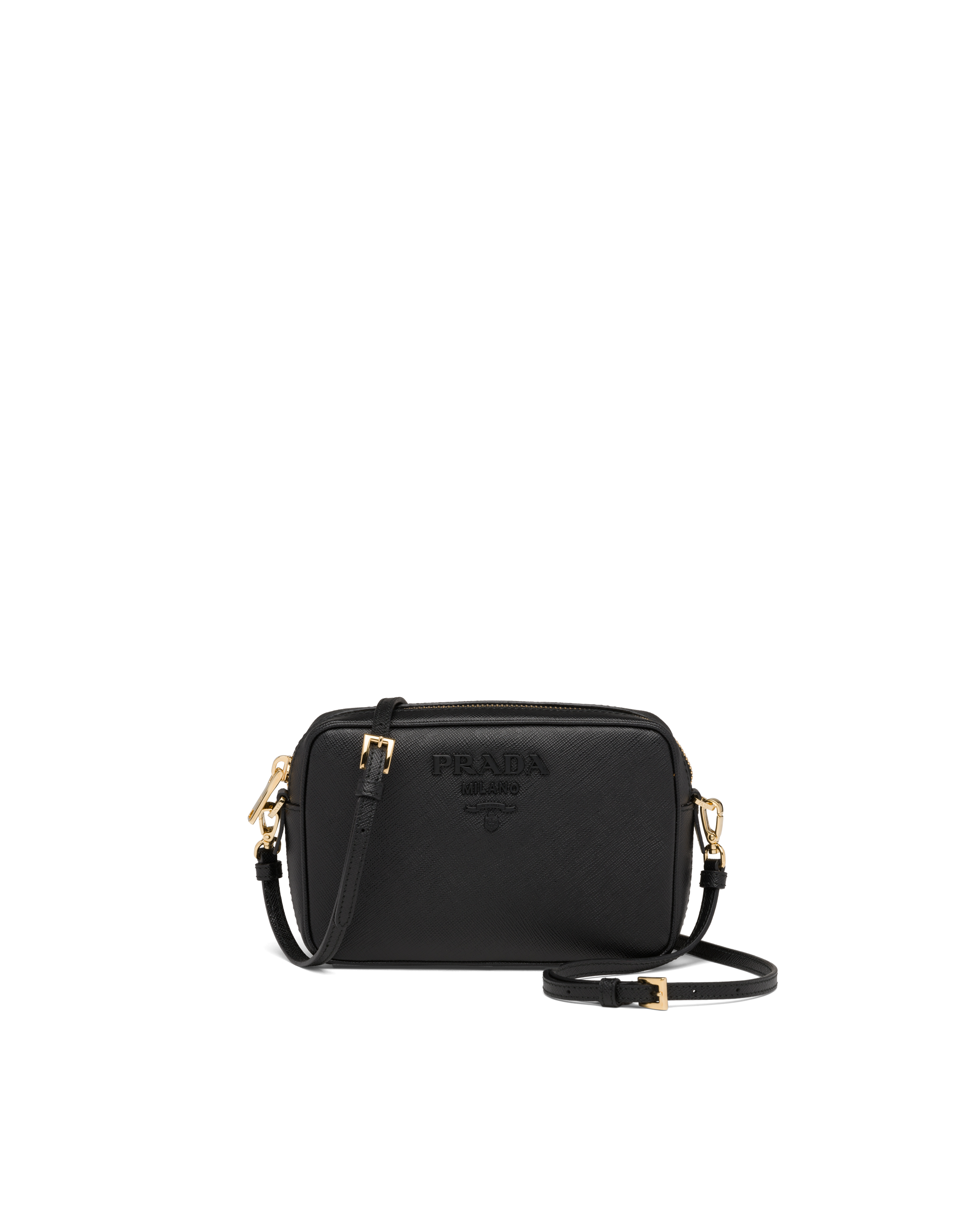 prada logo messenger bag