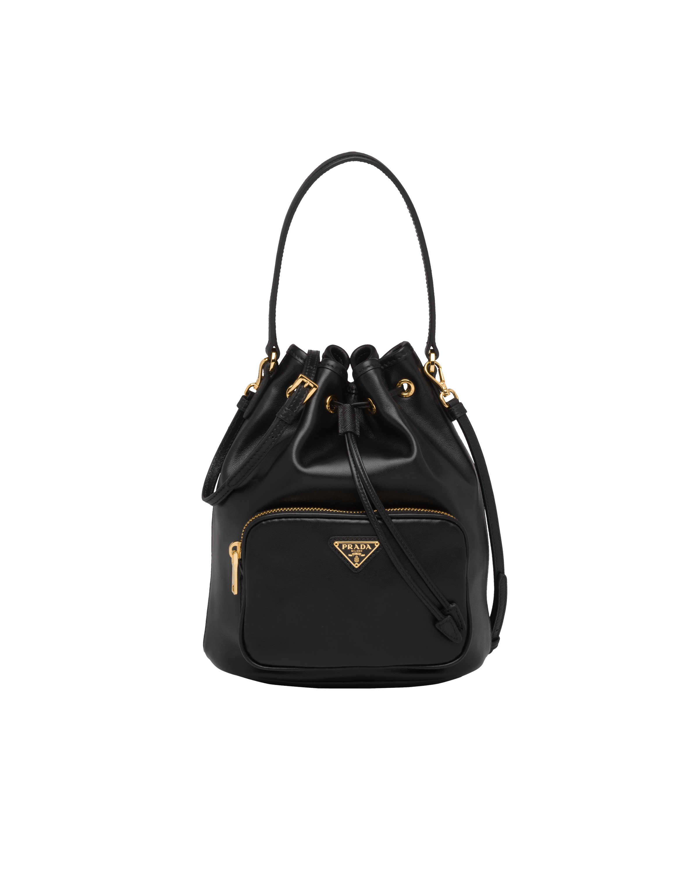 black leather prada bag