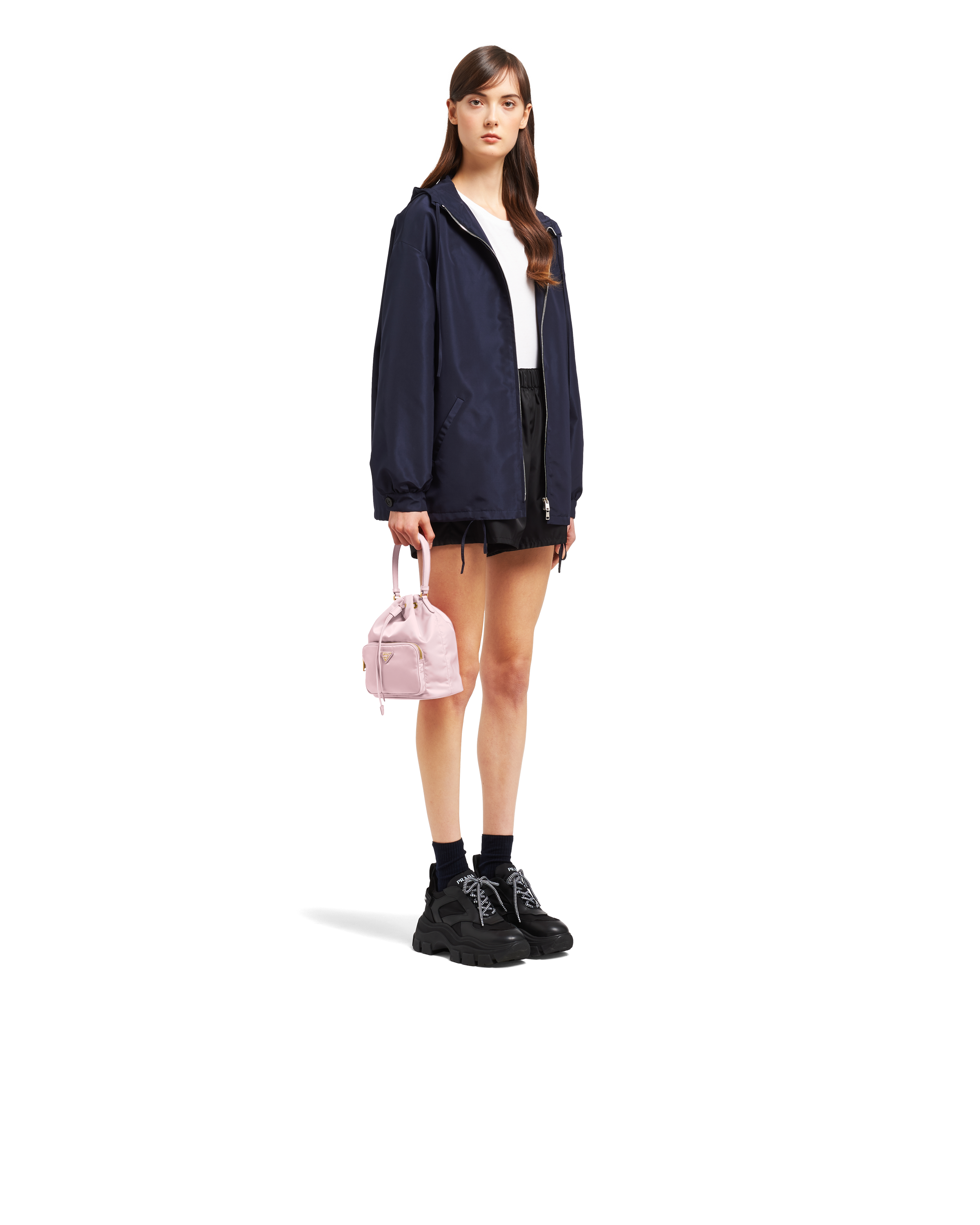 Alabaster Pink Prada Duet ReNylon Bucket shoulder bag Prada