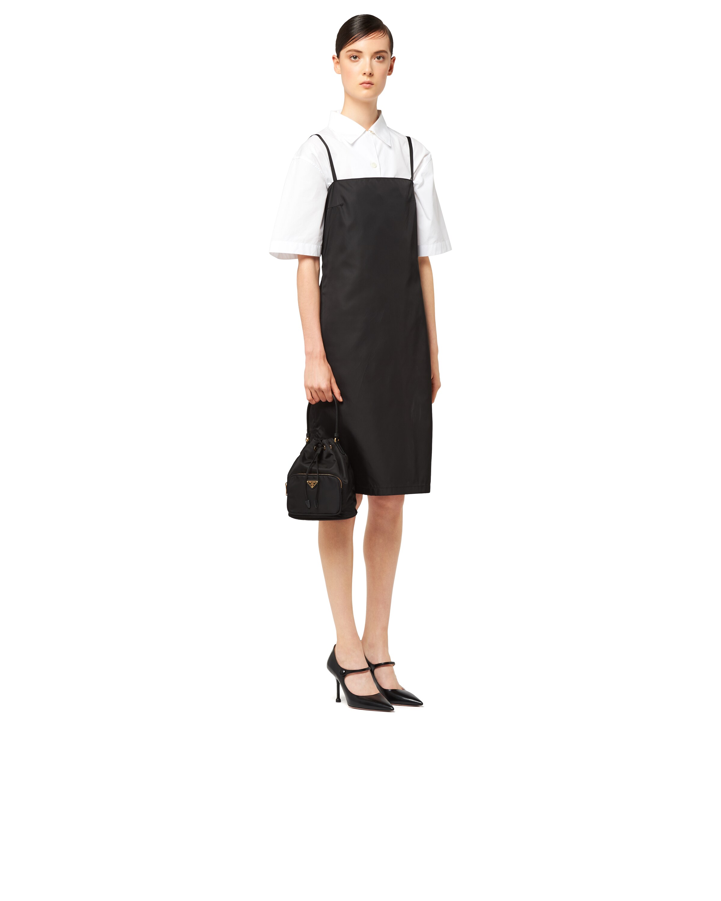 Borsa secchiello 'Prada Duet' in Re-Nylon