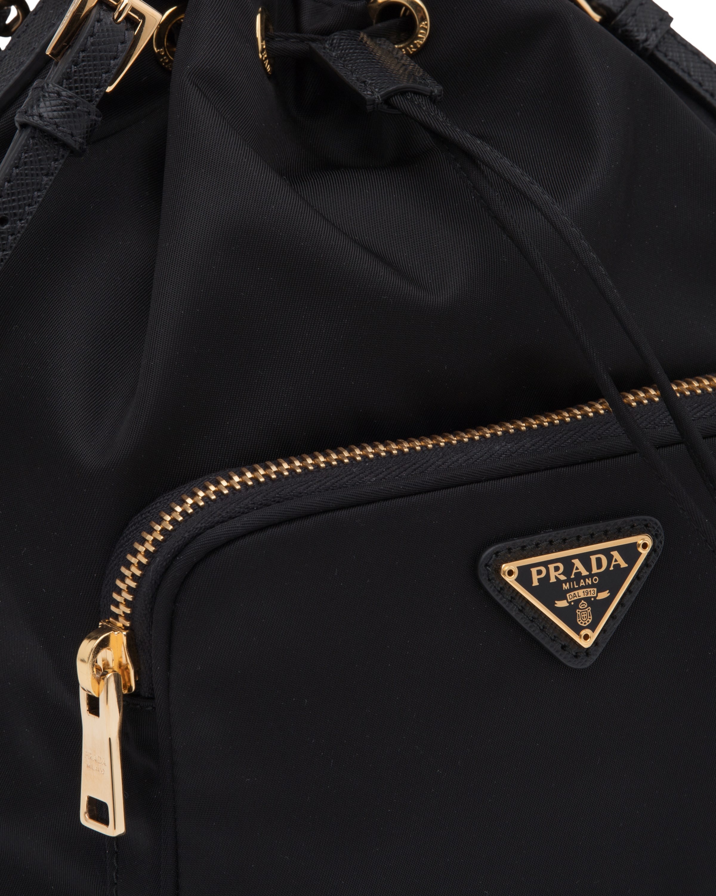 prada duet leather shoulder bag