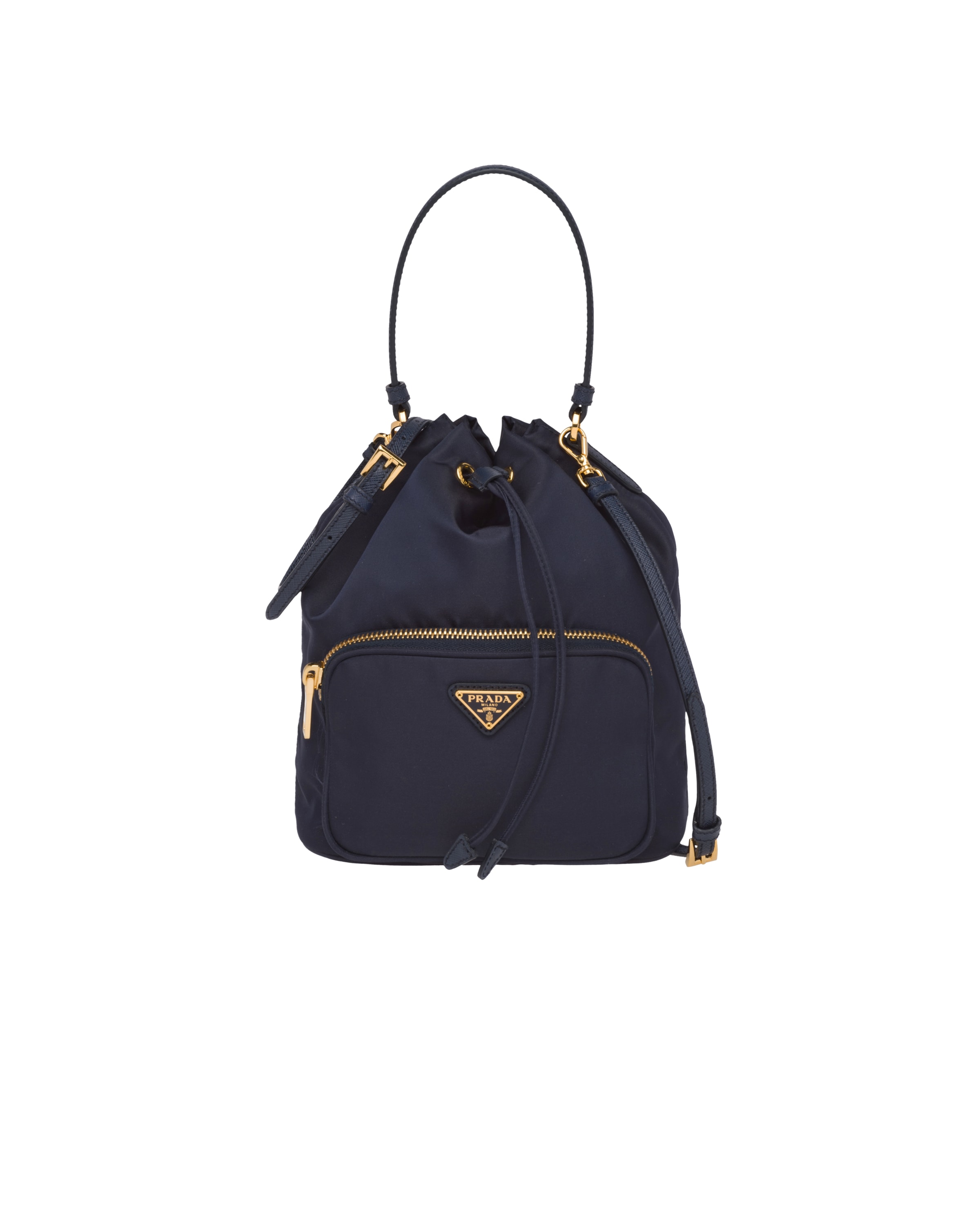 Navy Nylon Prada Duet Shoulder Bag Prada