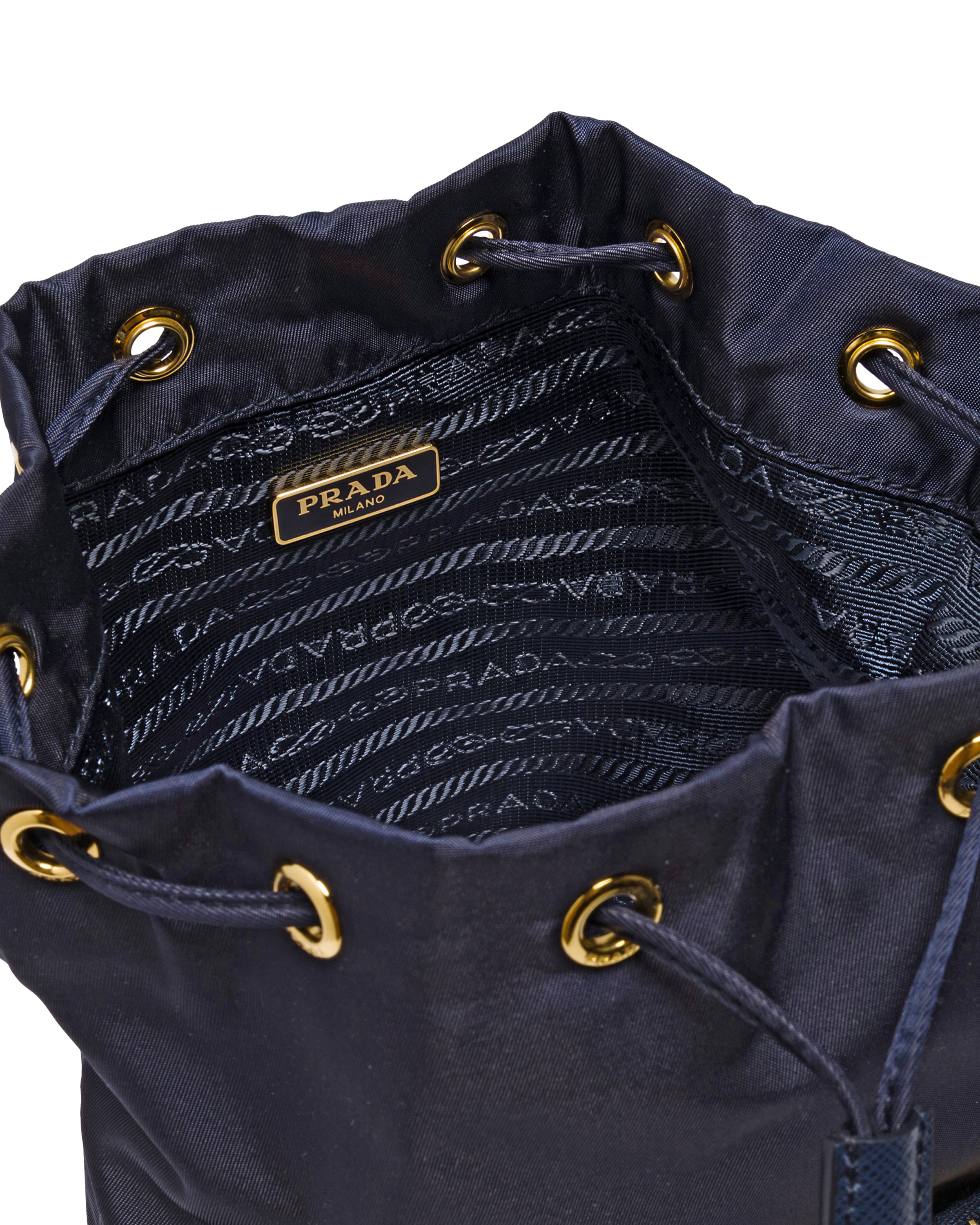 Navy Nylon Prada Duet Shoulder Bag Prada