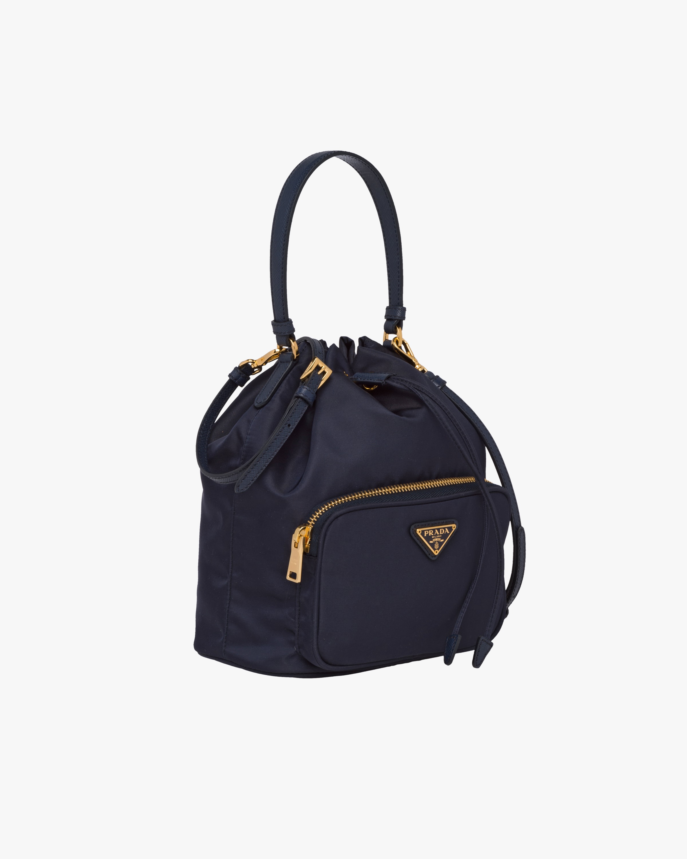 Navy Nylon Prada Duet Shoulder Bag Prada