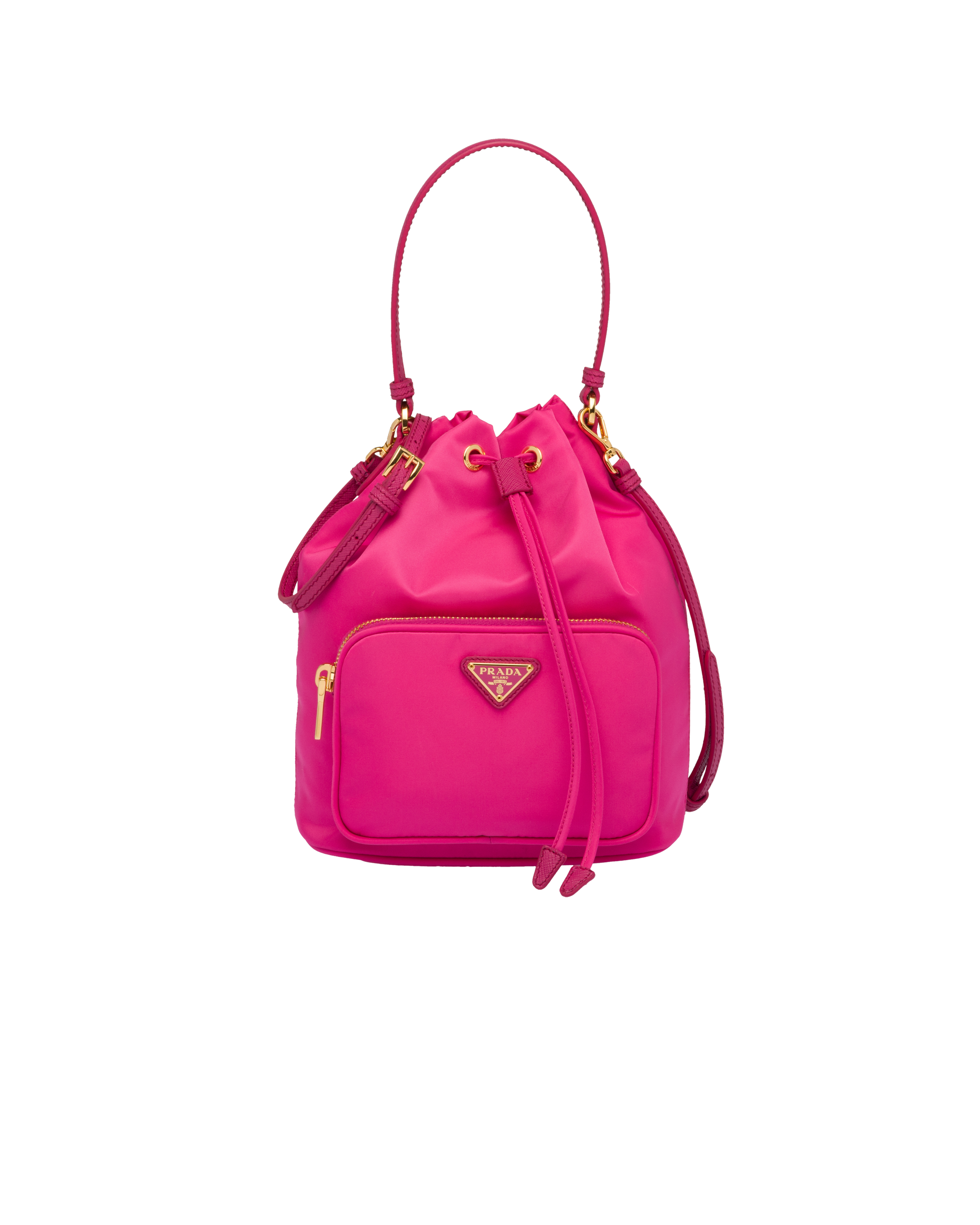 prada nylon bag pink