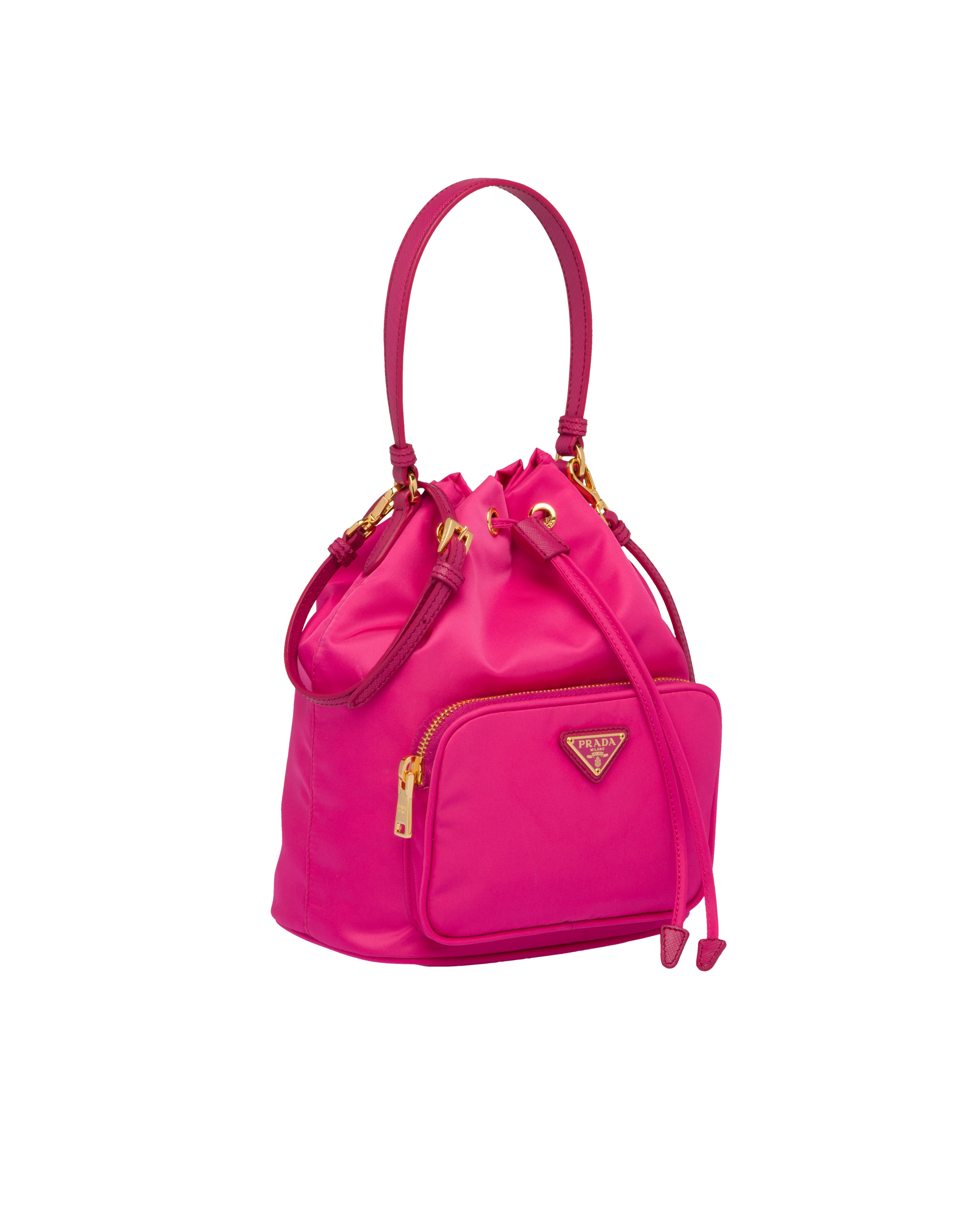 Nylon prada duet shoulder bag red