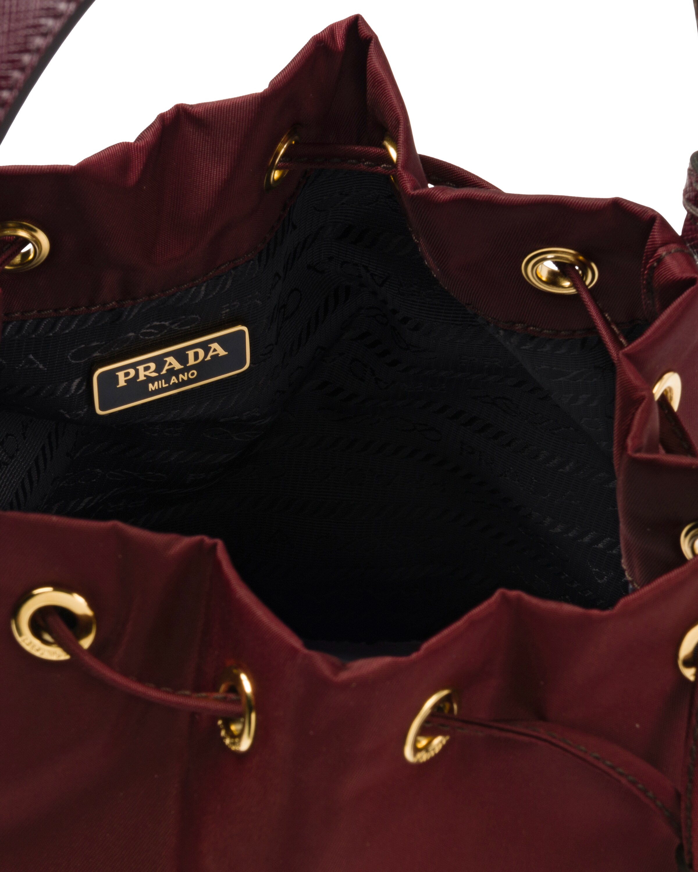 prada duet leather shoulder bag