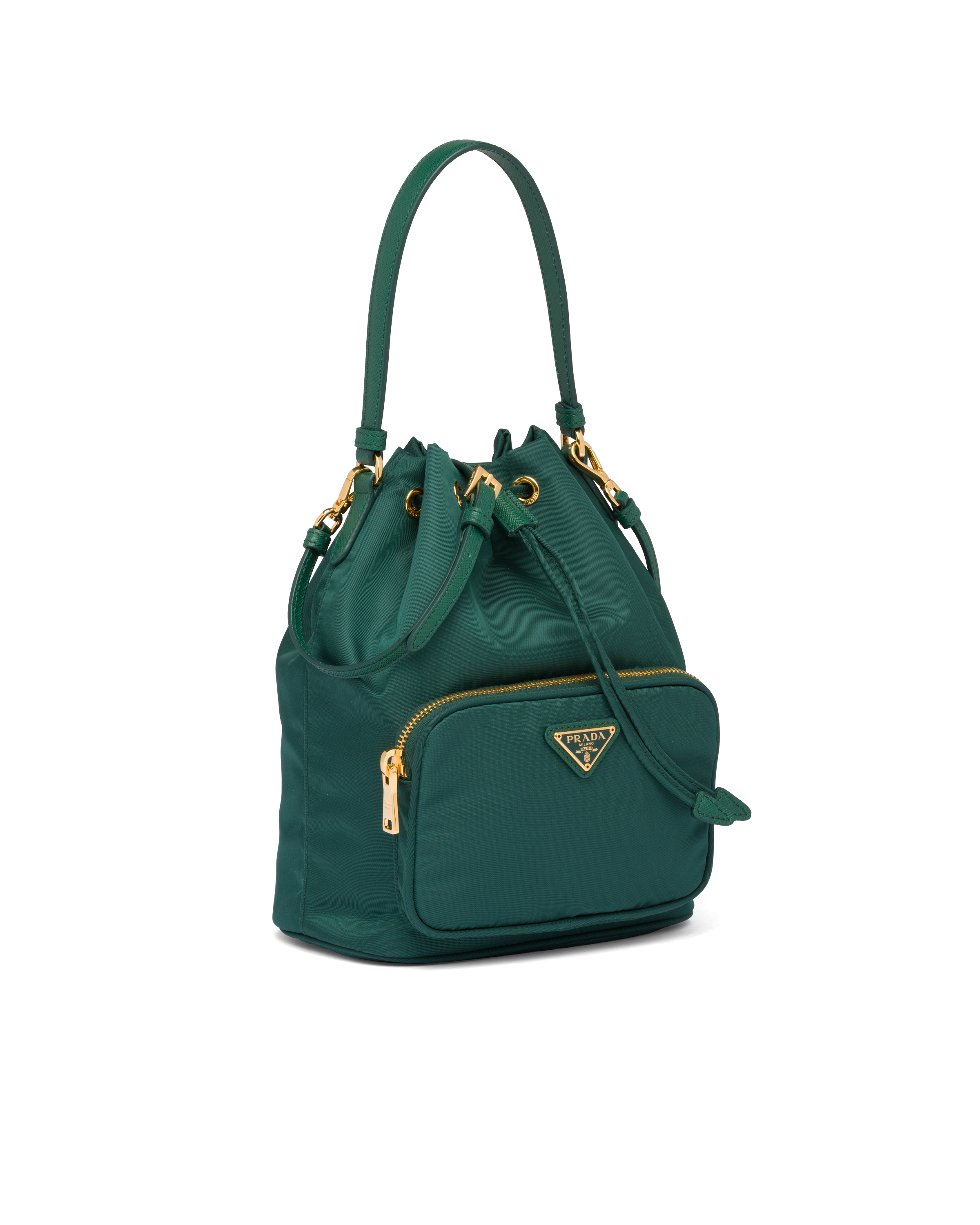 prada nylon bucket bag