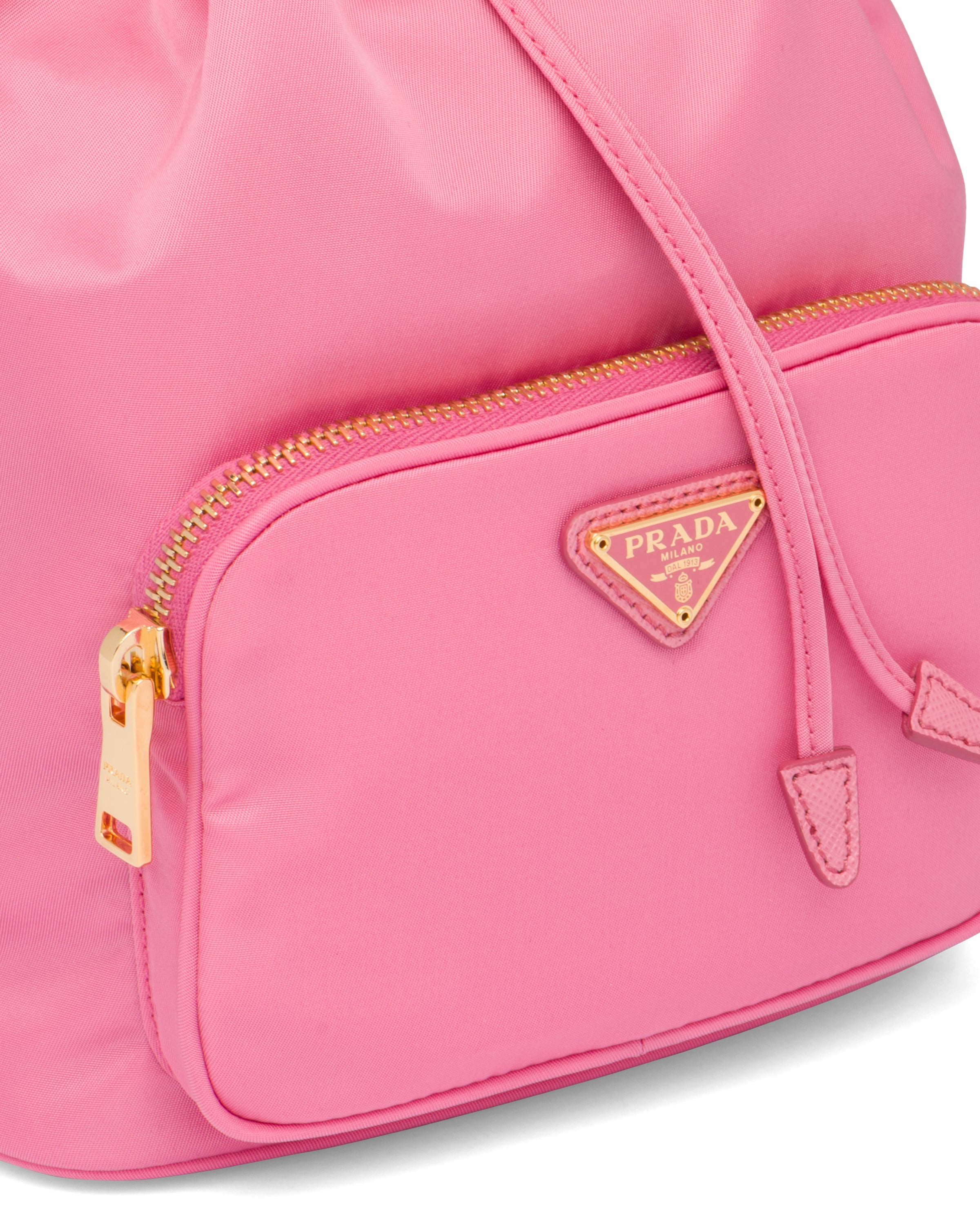 Begonia Pink Nylon Prada Duet Shoulder Bag Prada