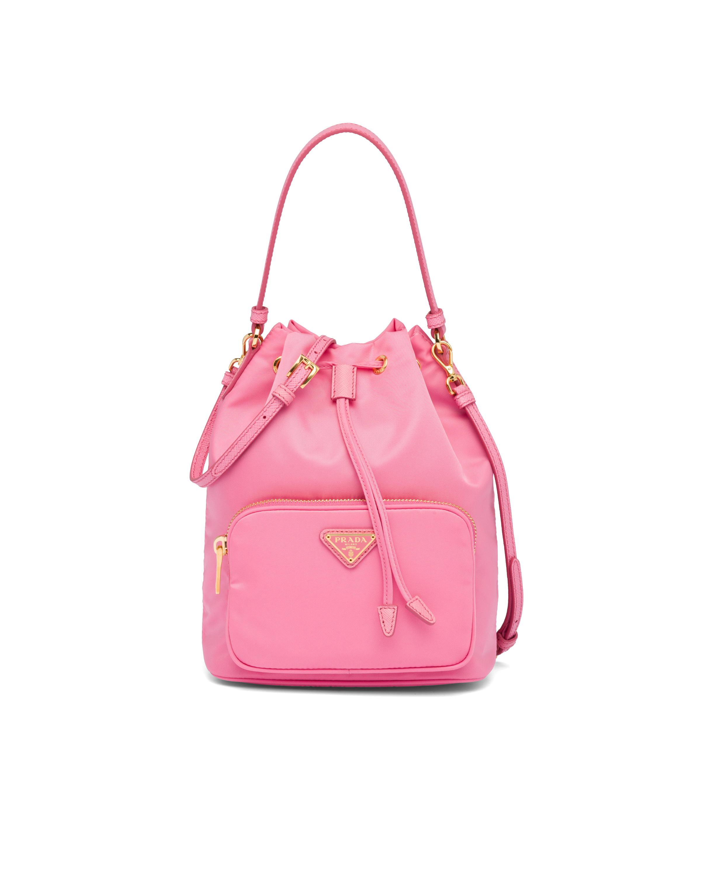 Pink prada bucket sale bag