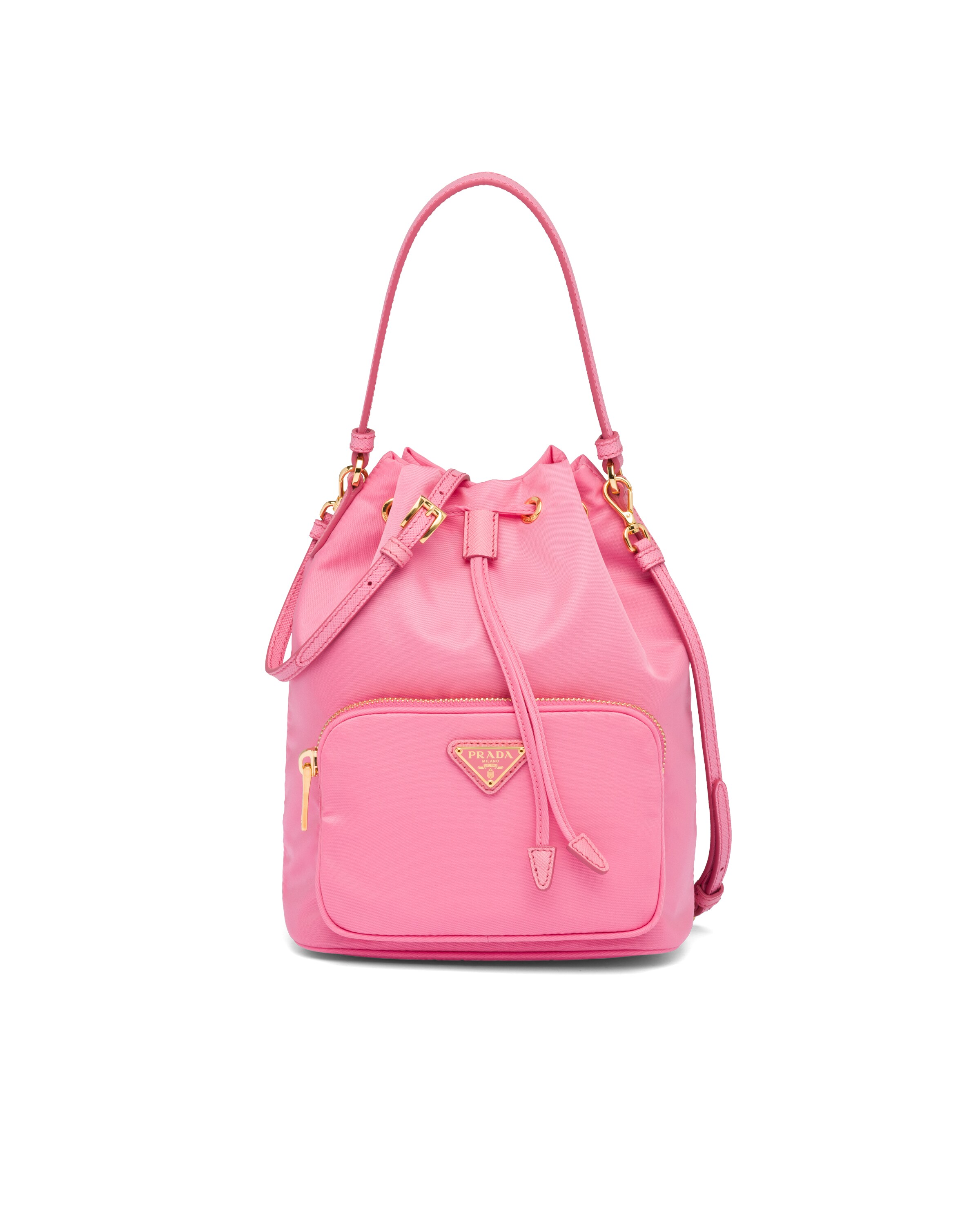 Begonia Pink Nylon Prada Duet Shoulder Bag Prada