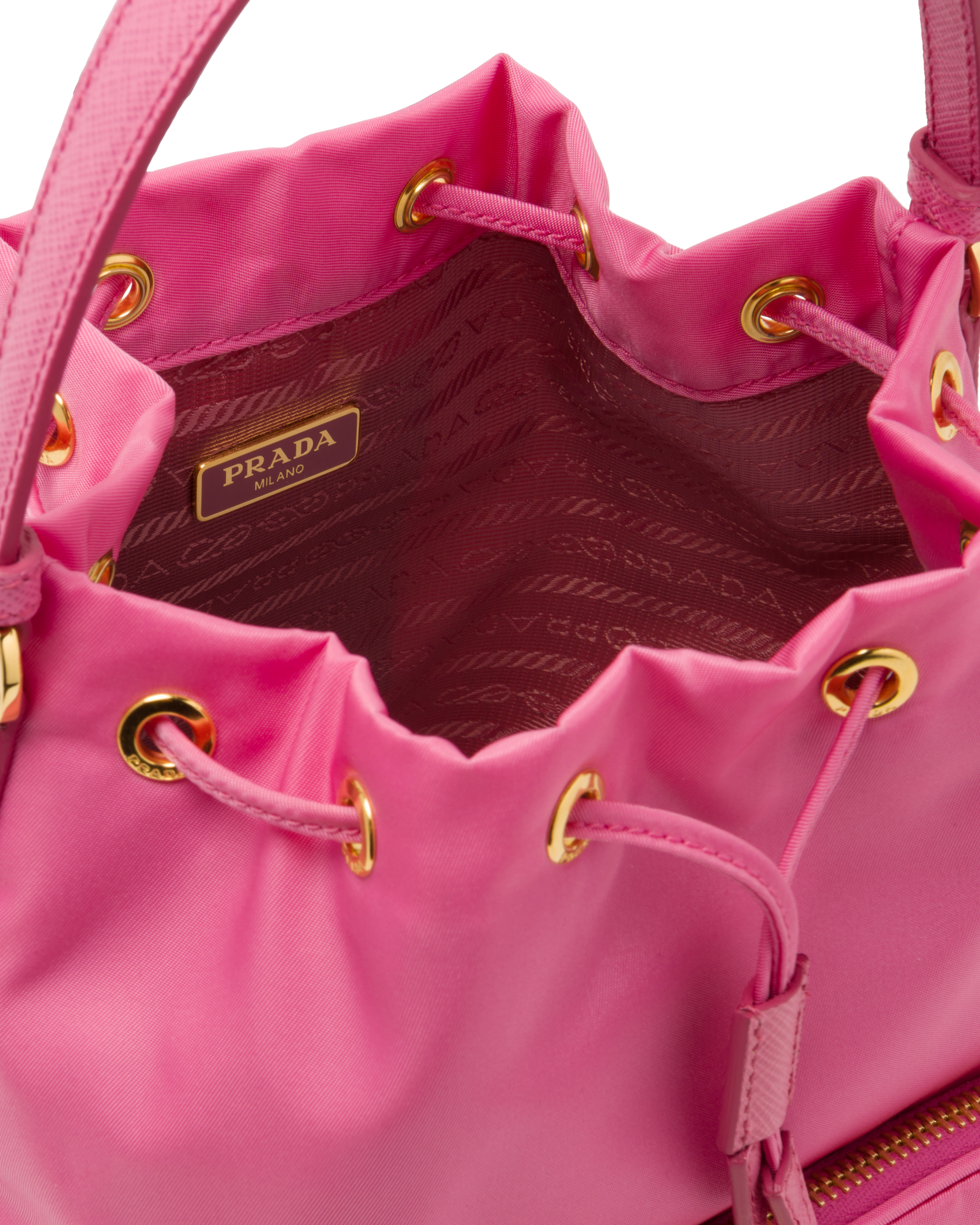 Prada nylon bucket bag pink Clearance
