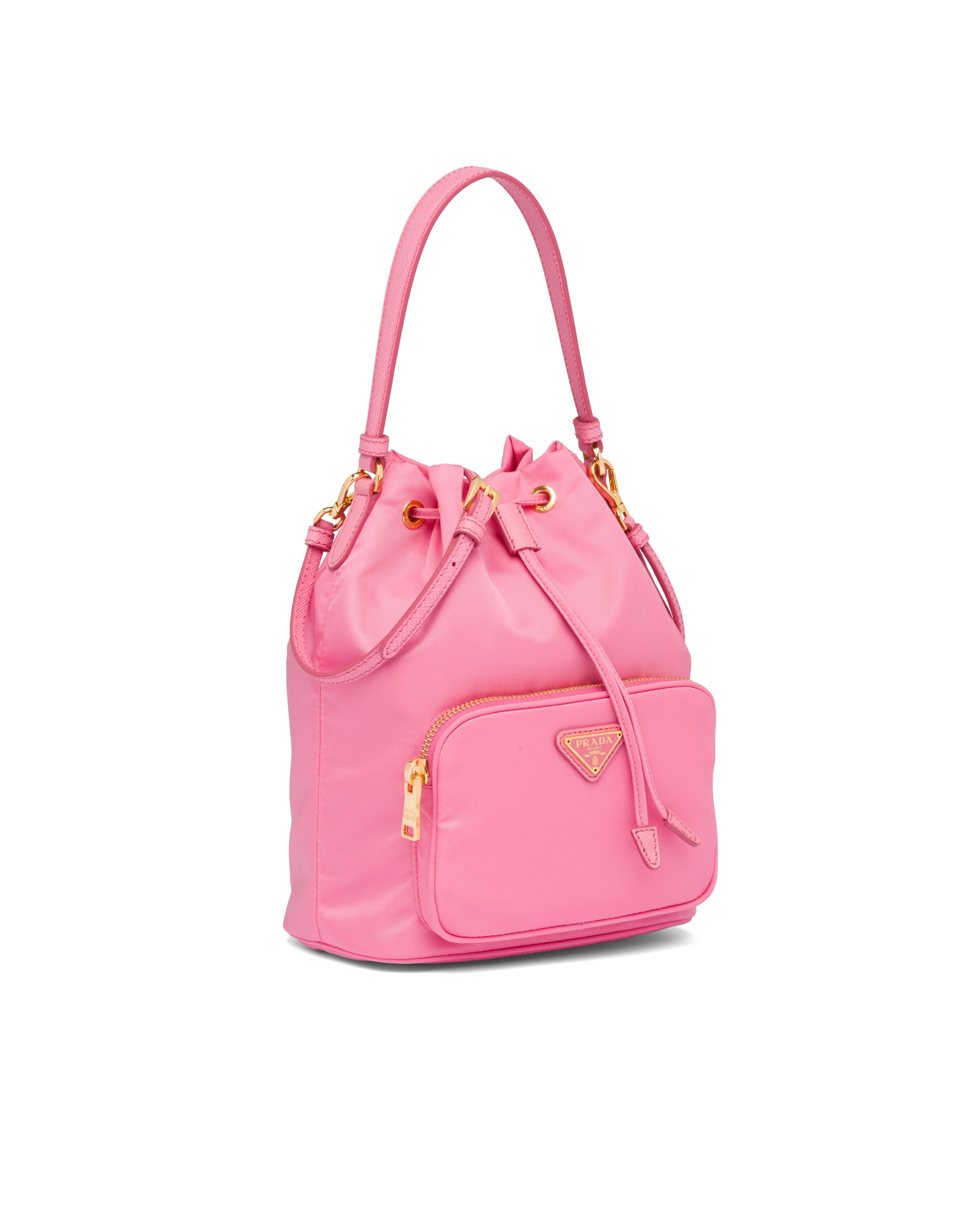 Begonia Pink Nylon Prada Duet Shoulder Bag Prada