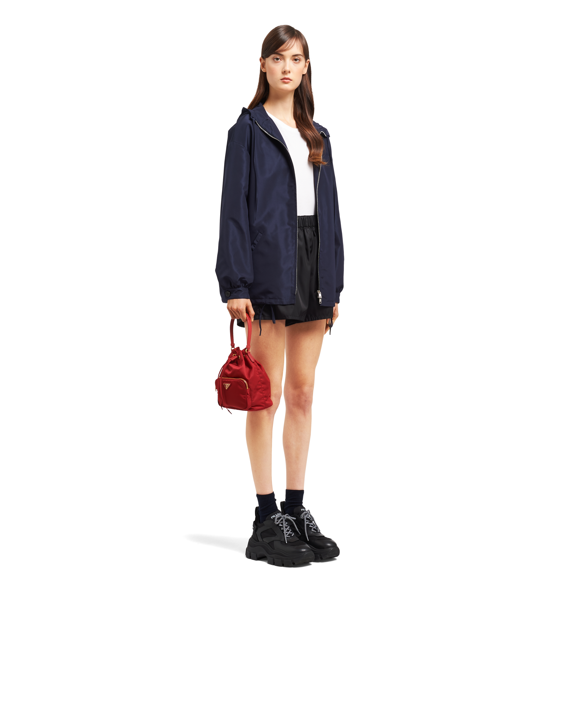 nylon prada duet shoulder bag