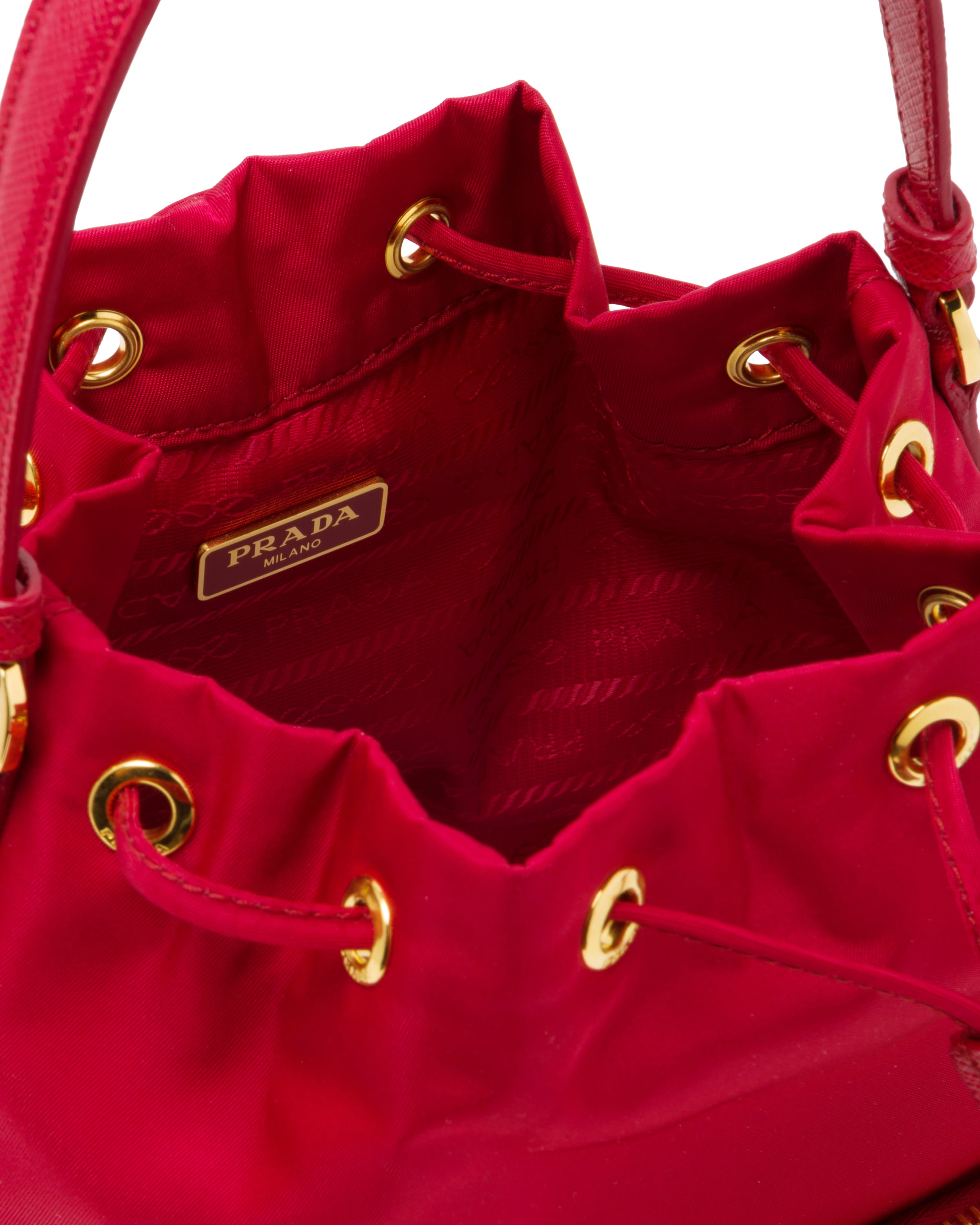 Fiery Red Nylon Prada Duet Shoulder Bag Prada