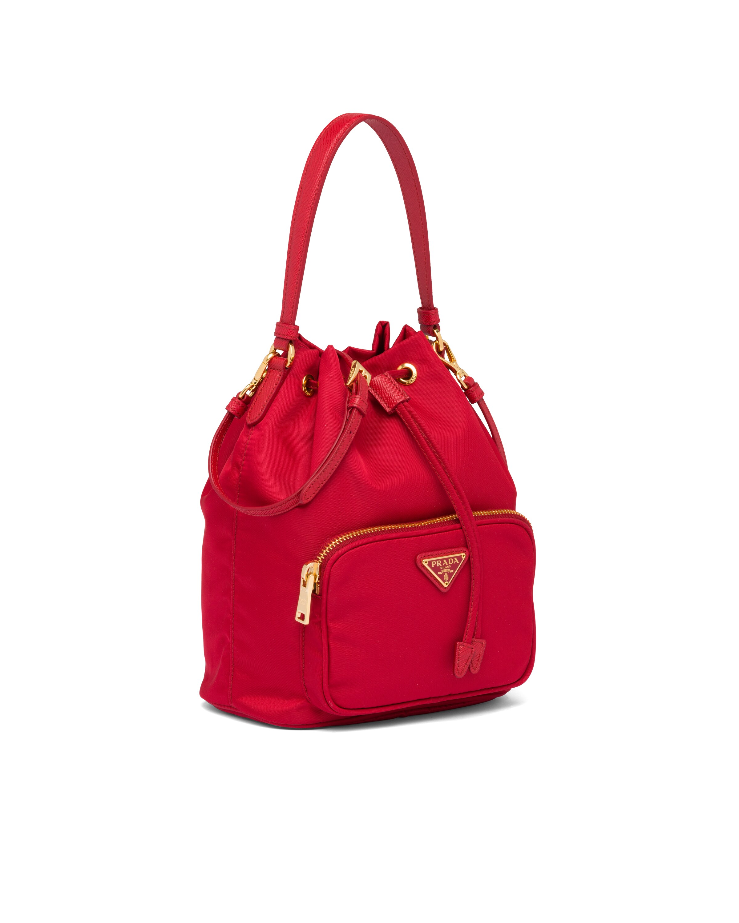 Fiery Red Nylon Prada Duet Shoulder Bag Prada