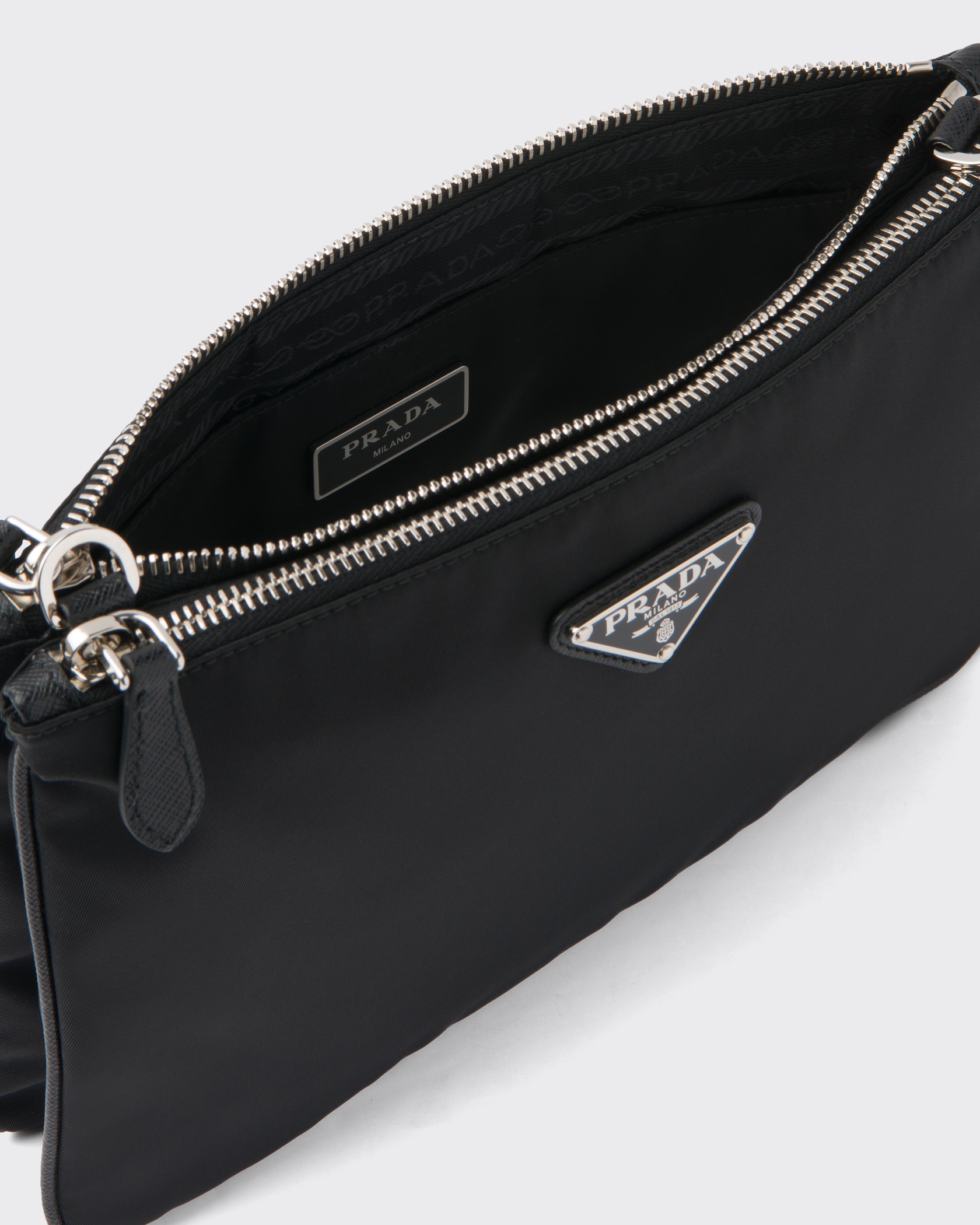Black Reedition 2000 Renylon Shoulder Bag PRADA