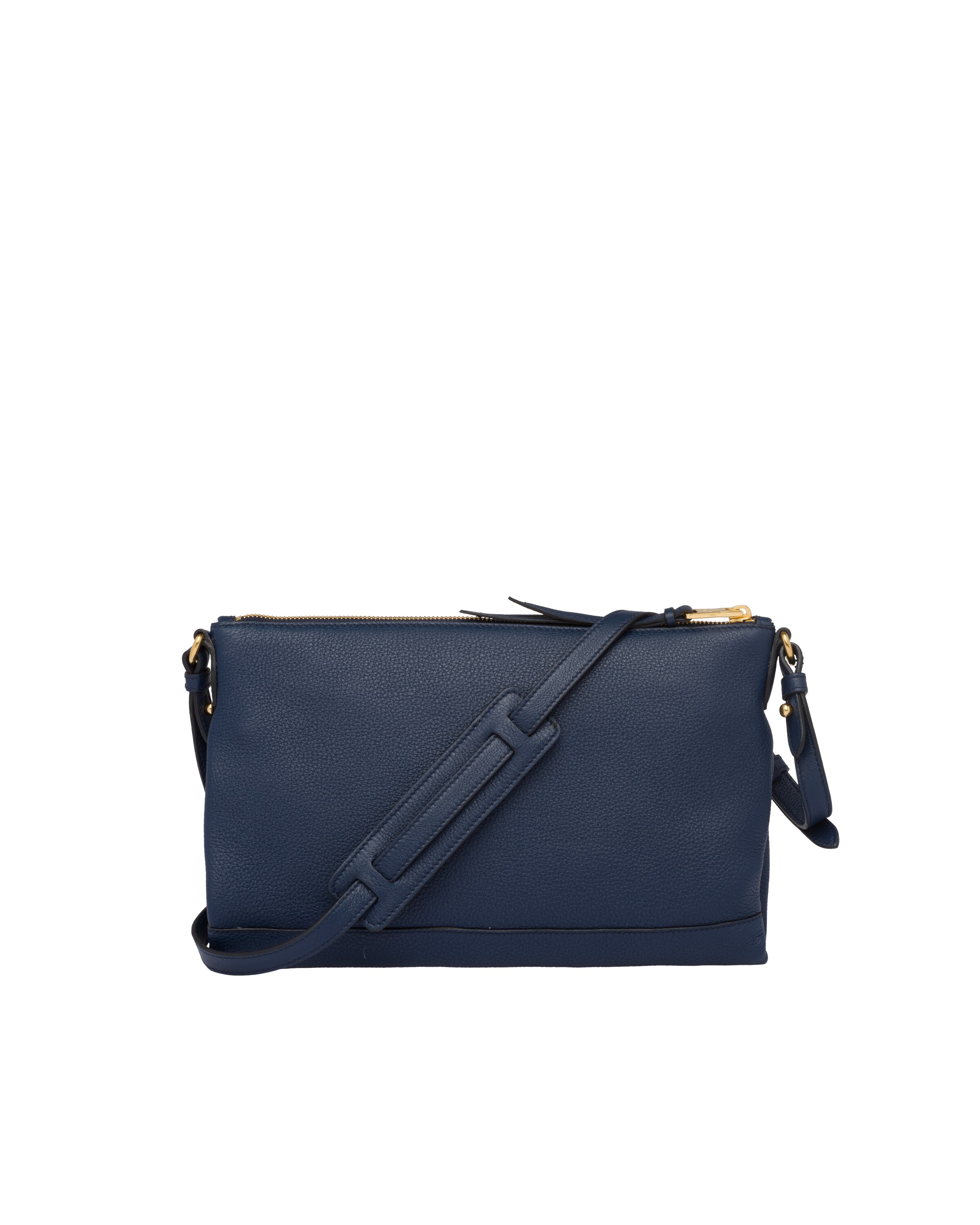 Baltic Blue Leather shoulder bag Prada