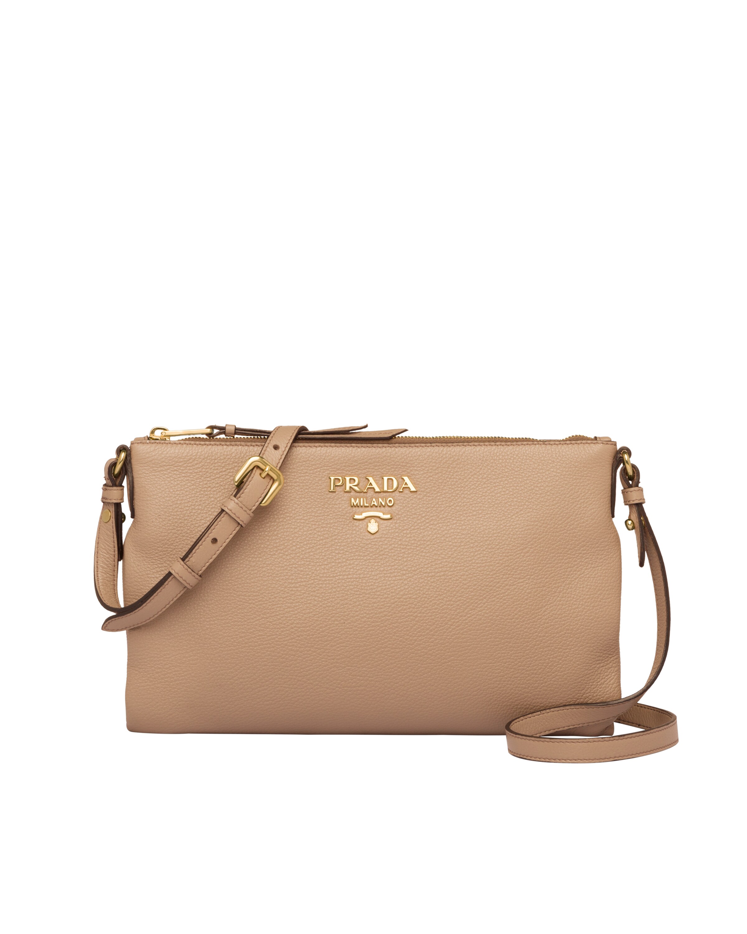 Cameo Beige Leather shoulder bag Prada