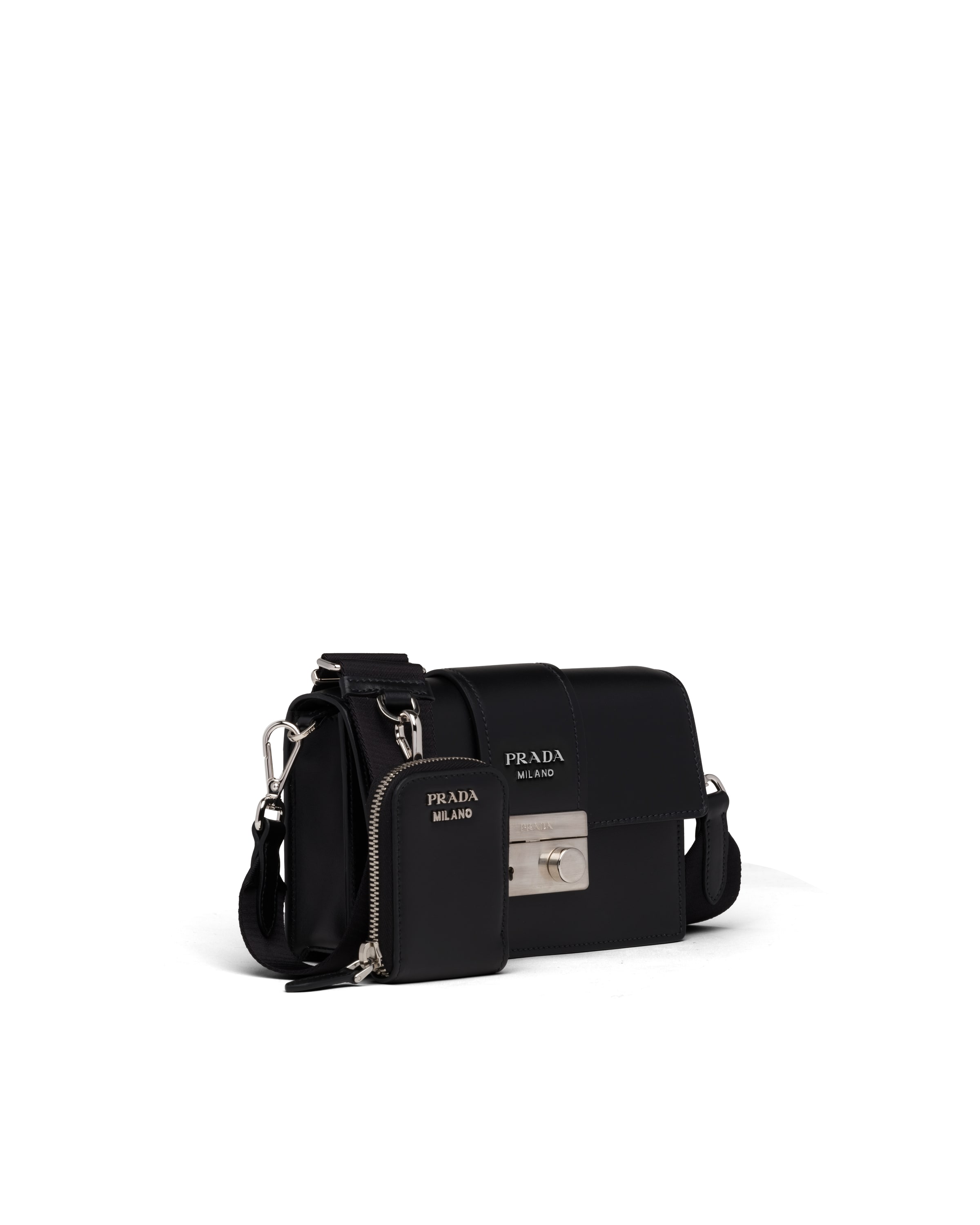 Leather crossbody bag Prada