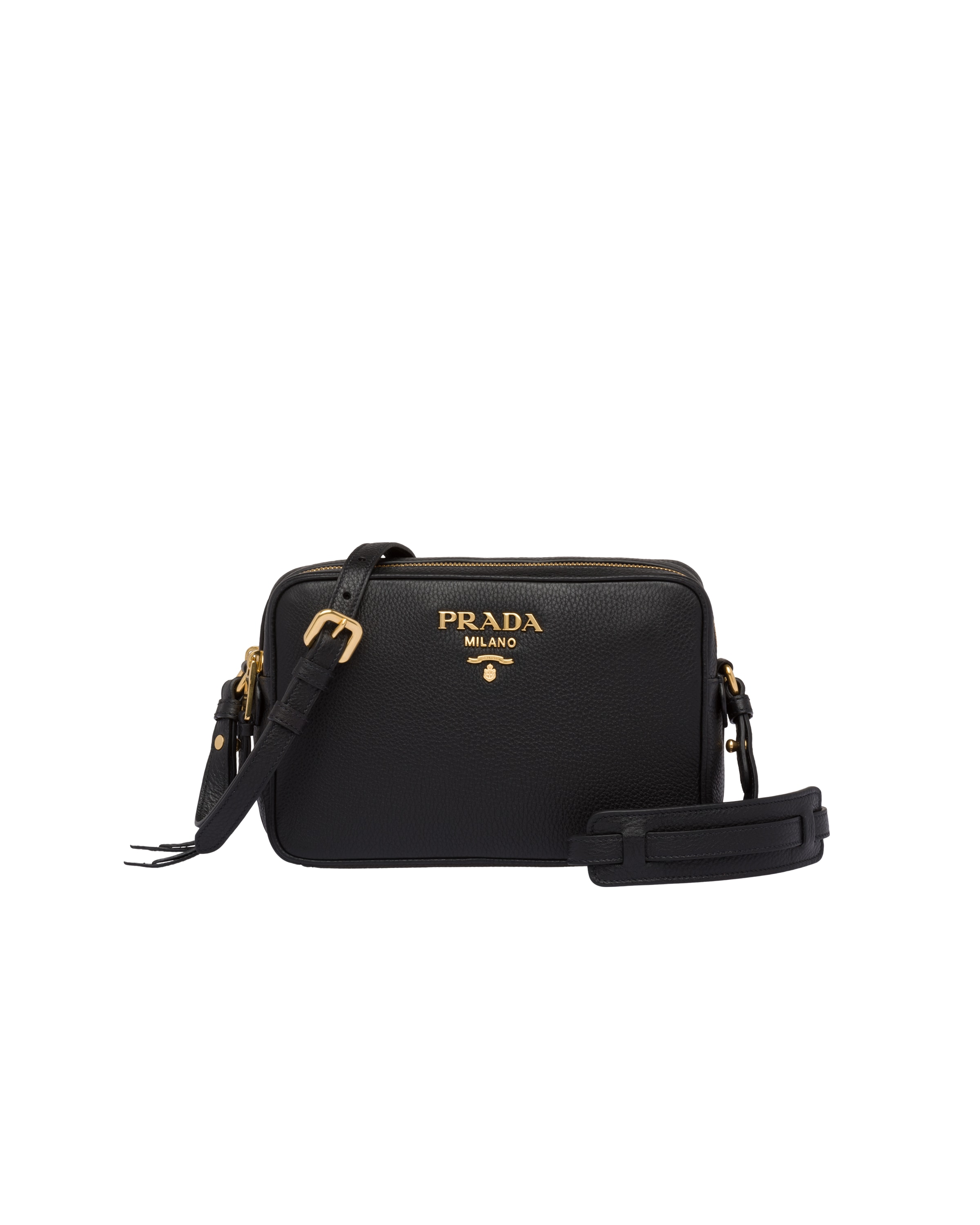 Black Leather CrossBody Bag Prada