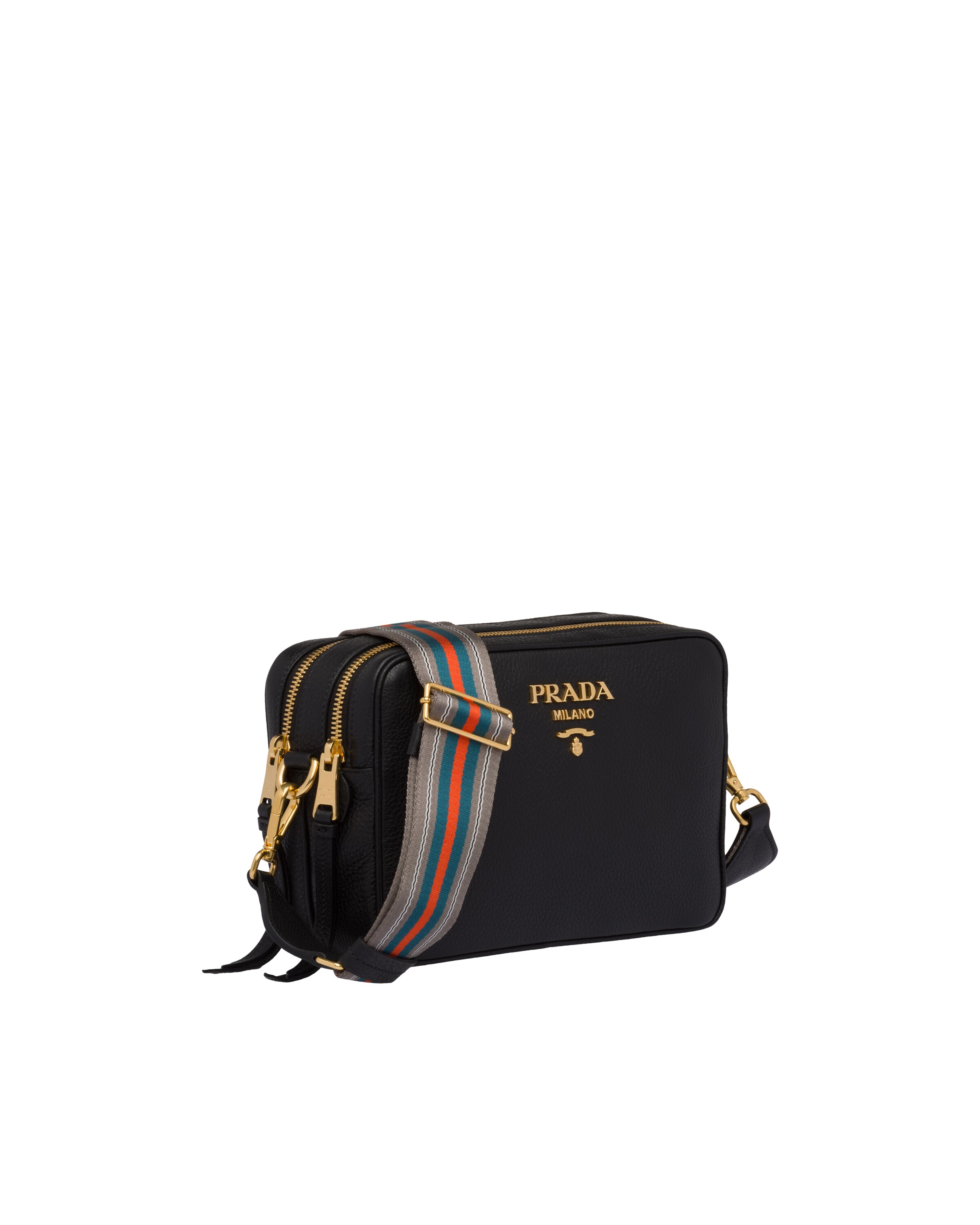 Black Leather CrossBody Bag Prada