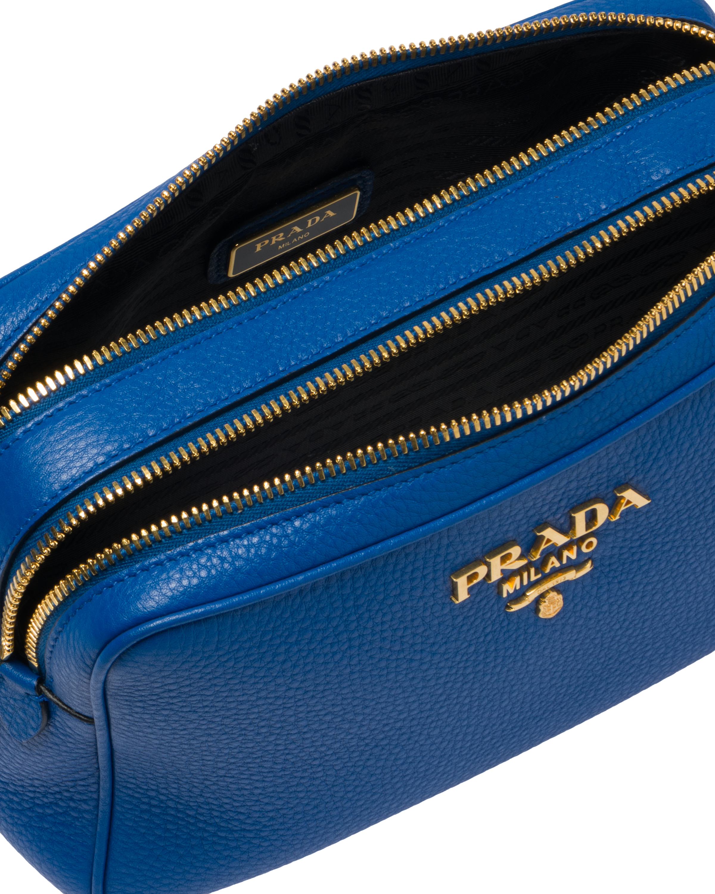 ライトブルー レザー ショルダーバッグ Prada ライトブルー レザー ショルダーバッグ Prada