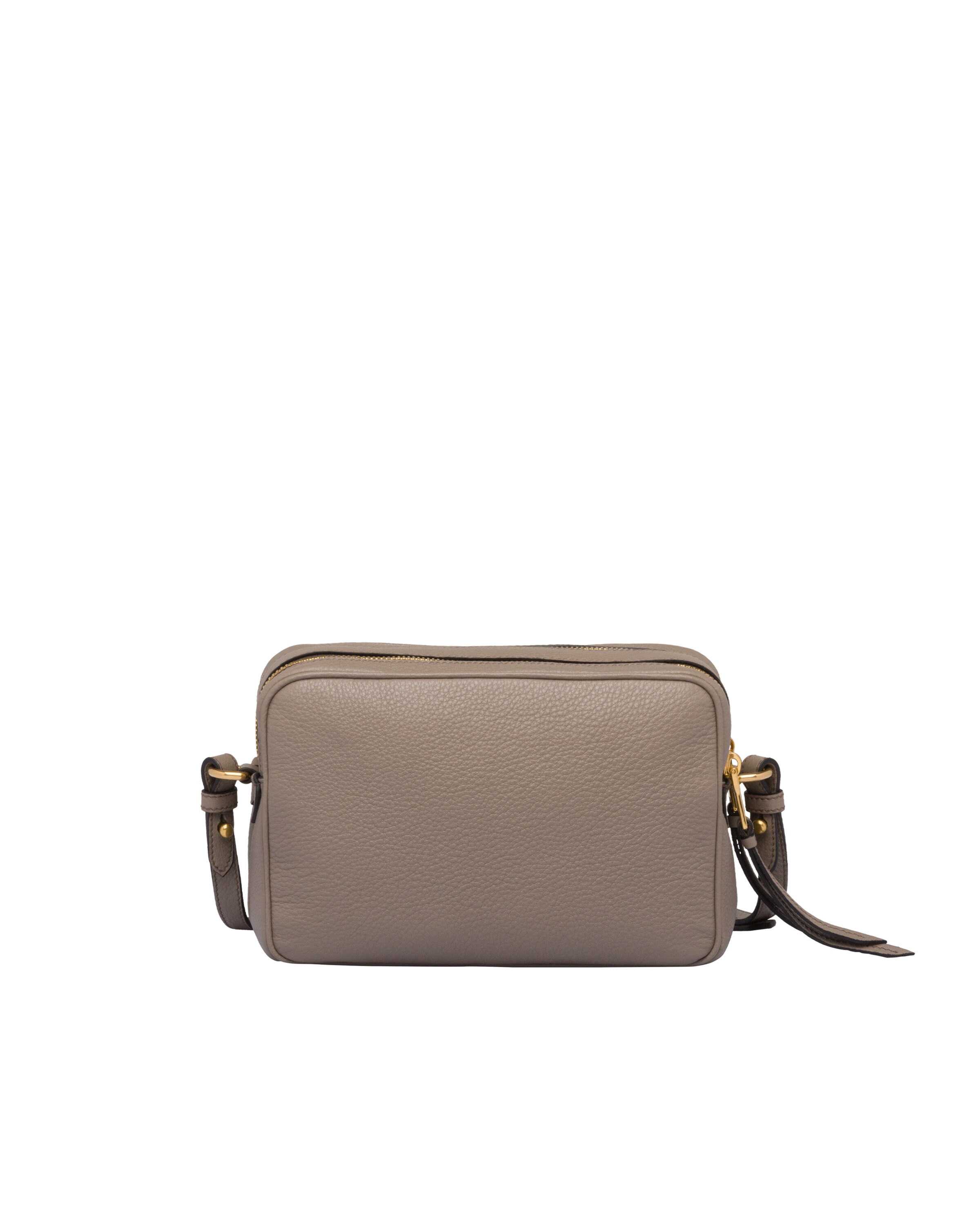 Clay Gray Leather CrossBody Bag Prada