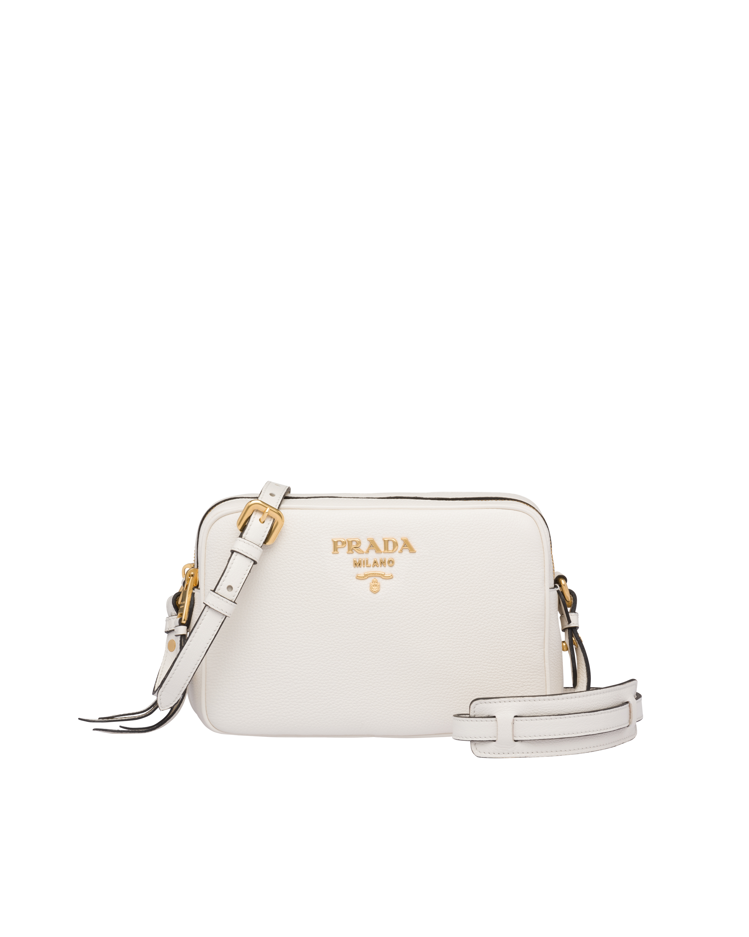 White Leather Cross-Body Bag | Prada