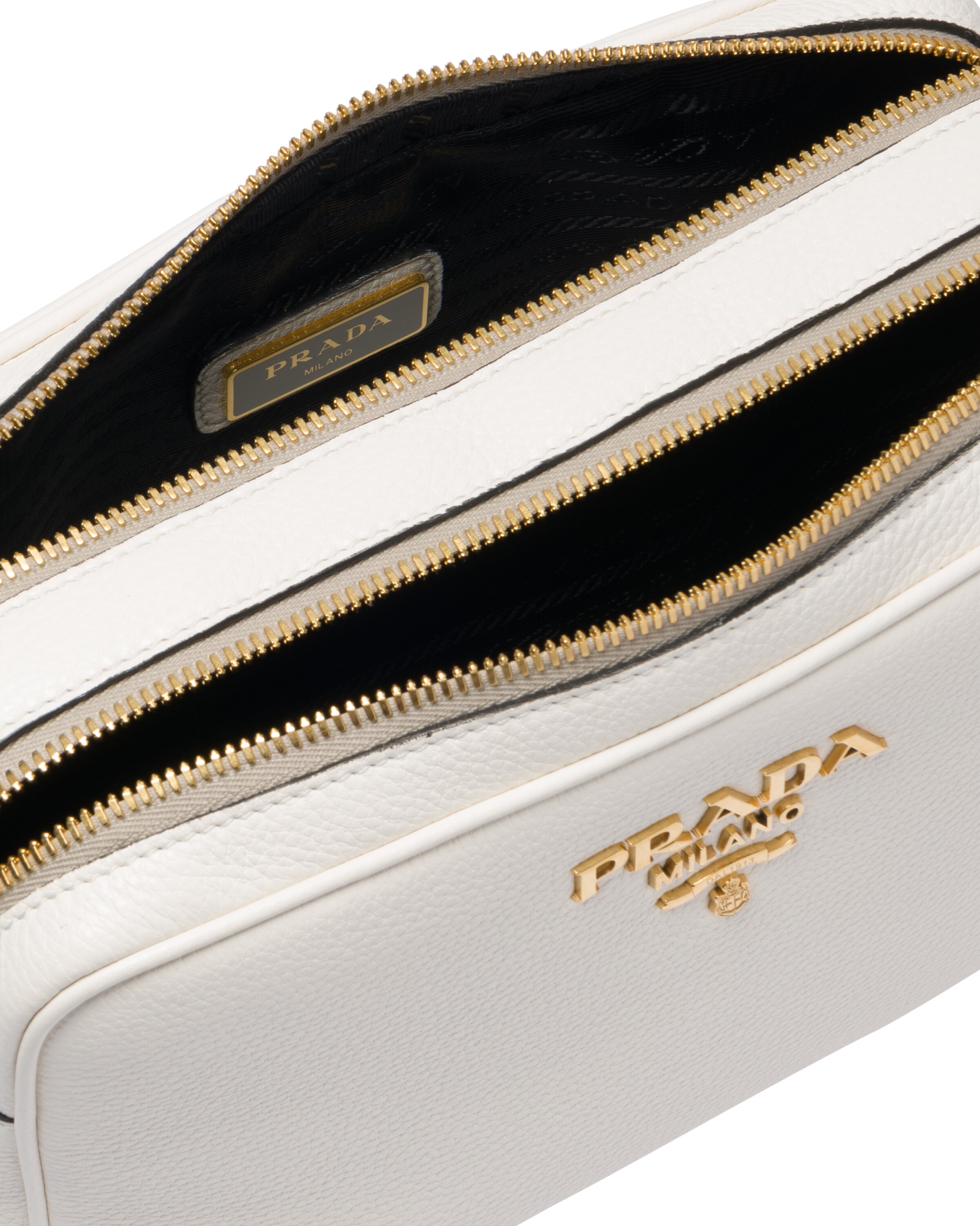 White Leather CrossBody Bag Prada