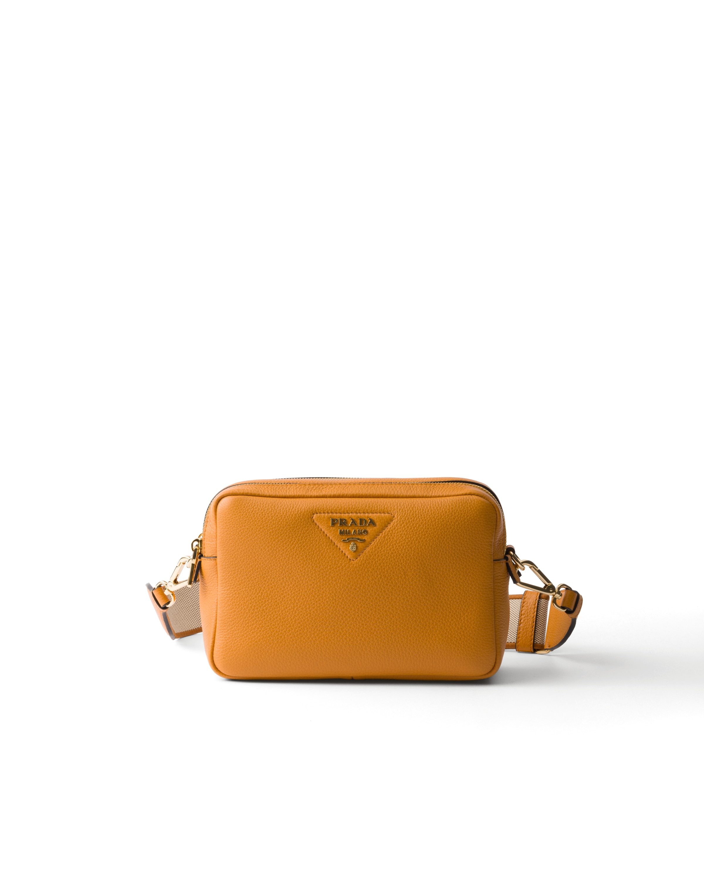 Prada Borsa A Tracolla Small In Pelle, Donna, Ambra