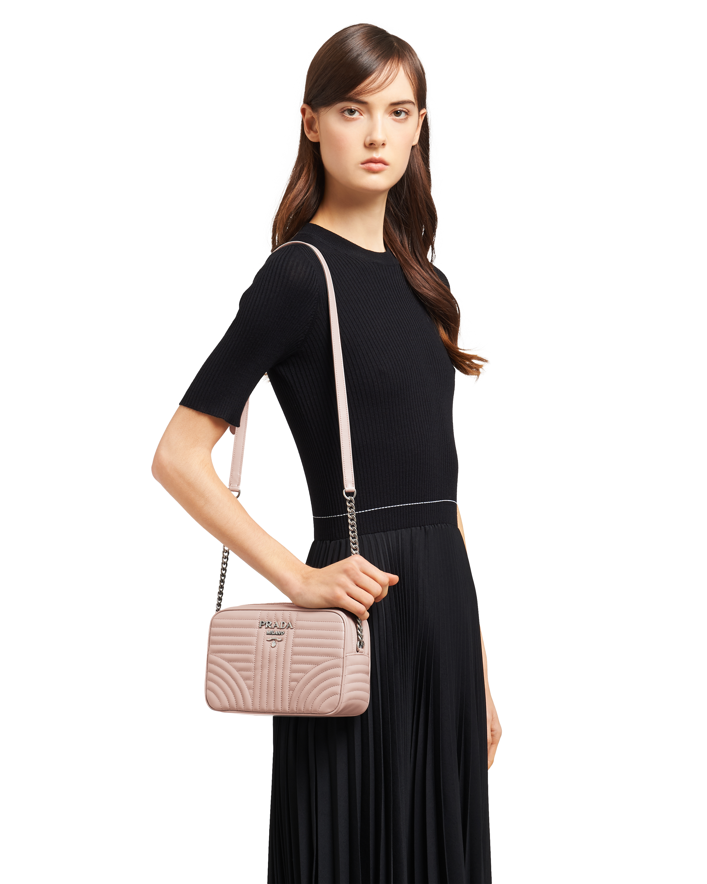 prada diagramme leather bag
