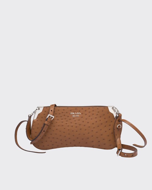 ostrich skin handbolsa