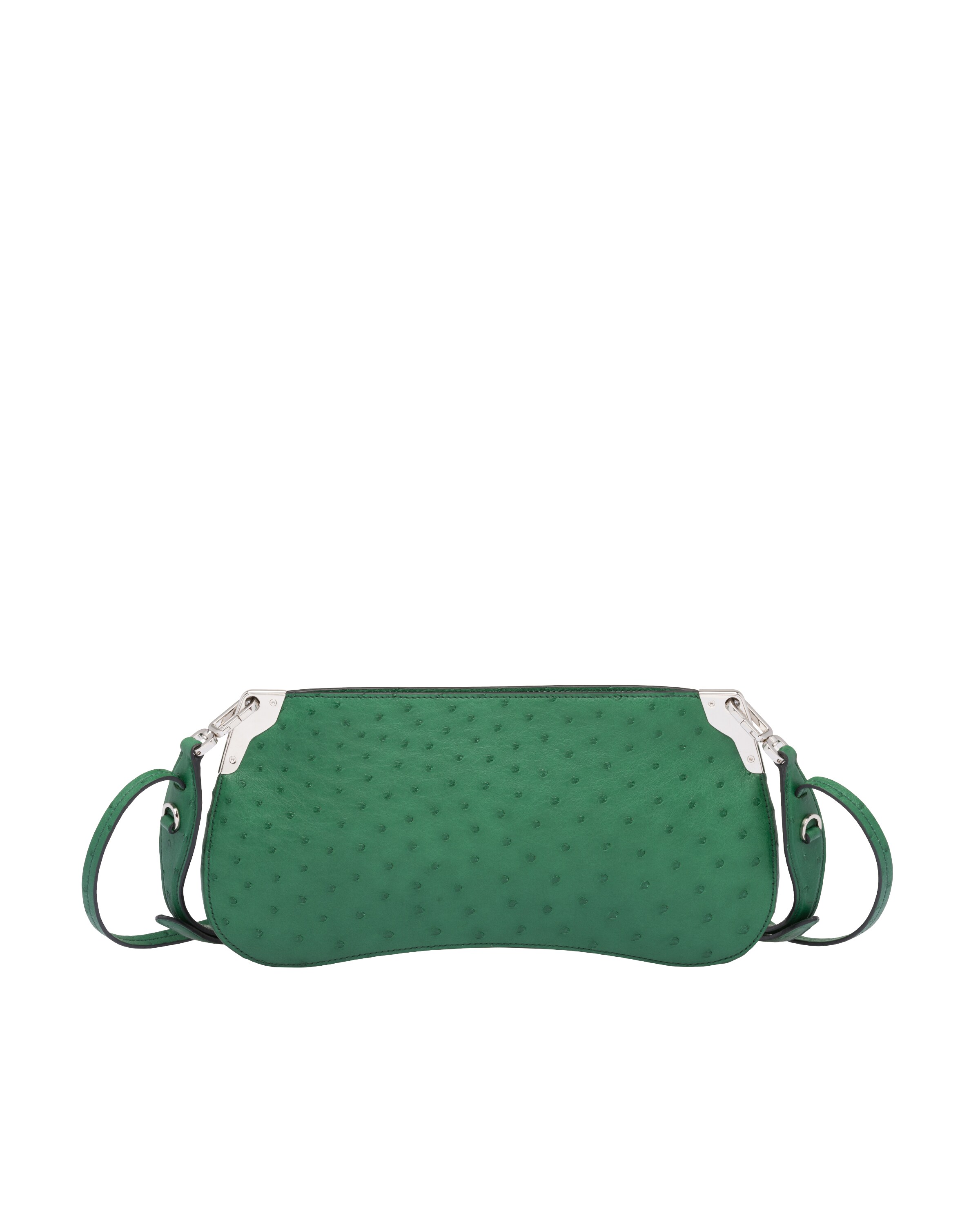 Green Prada Sidonie ostrich leather bag Prada