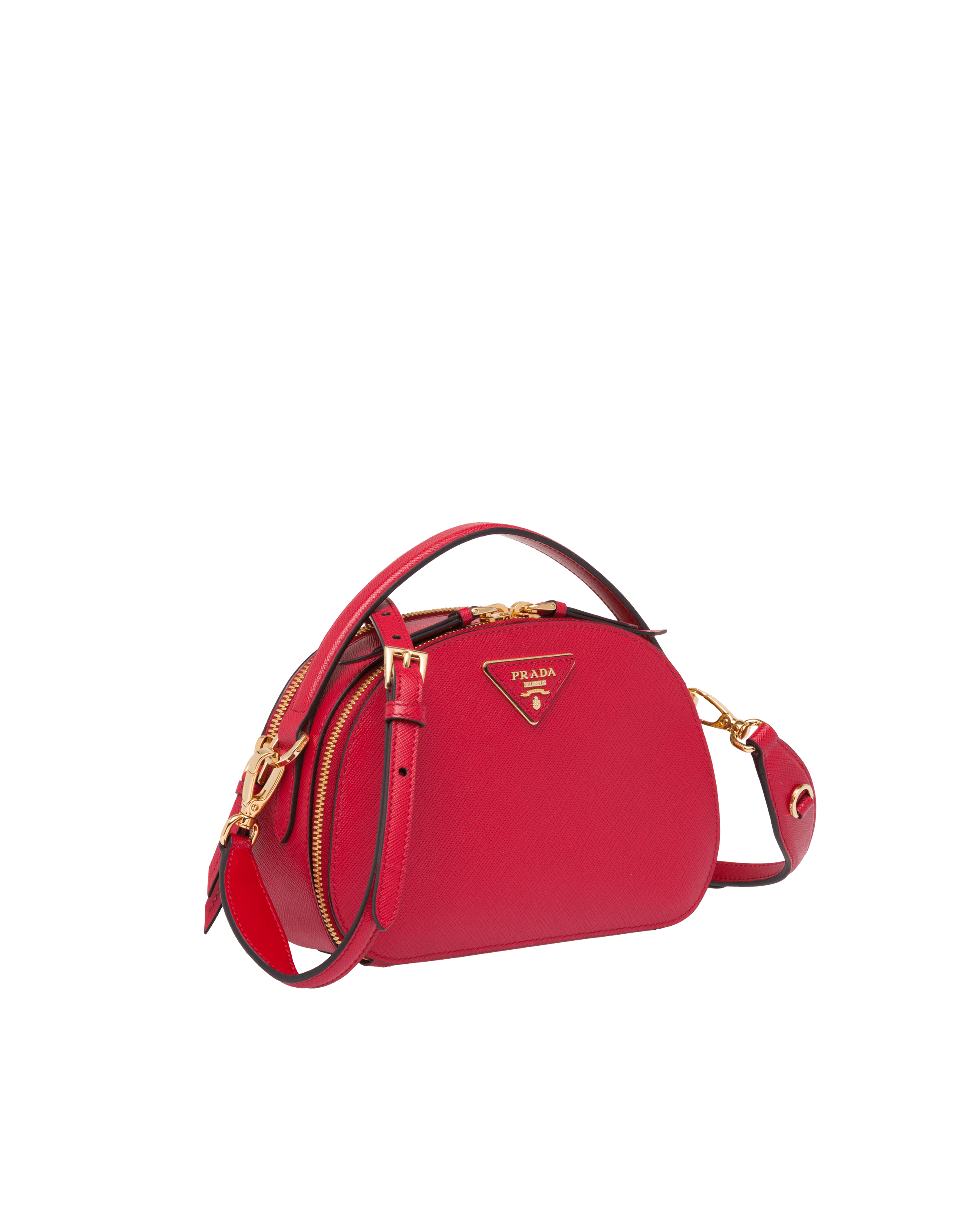 red leather prada bag