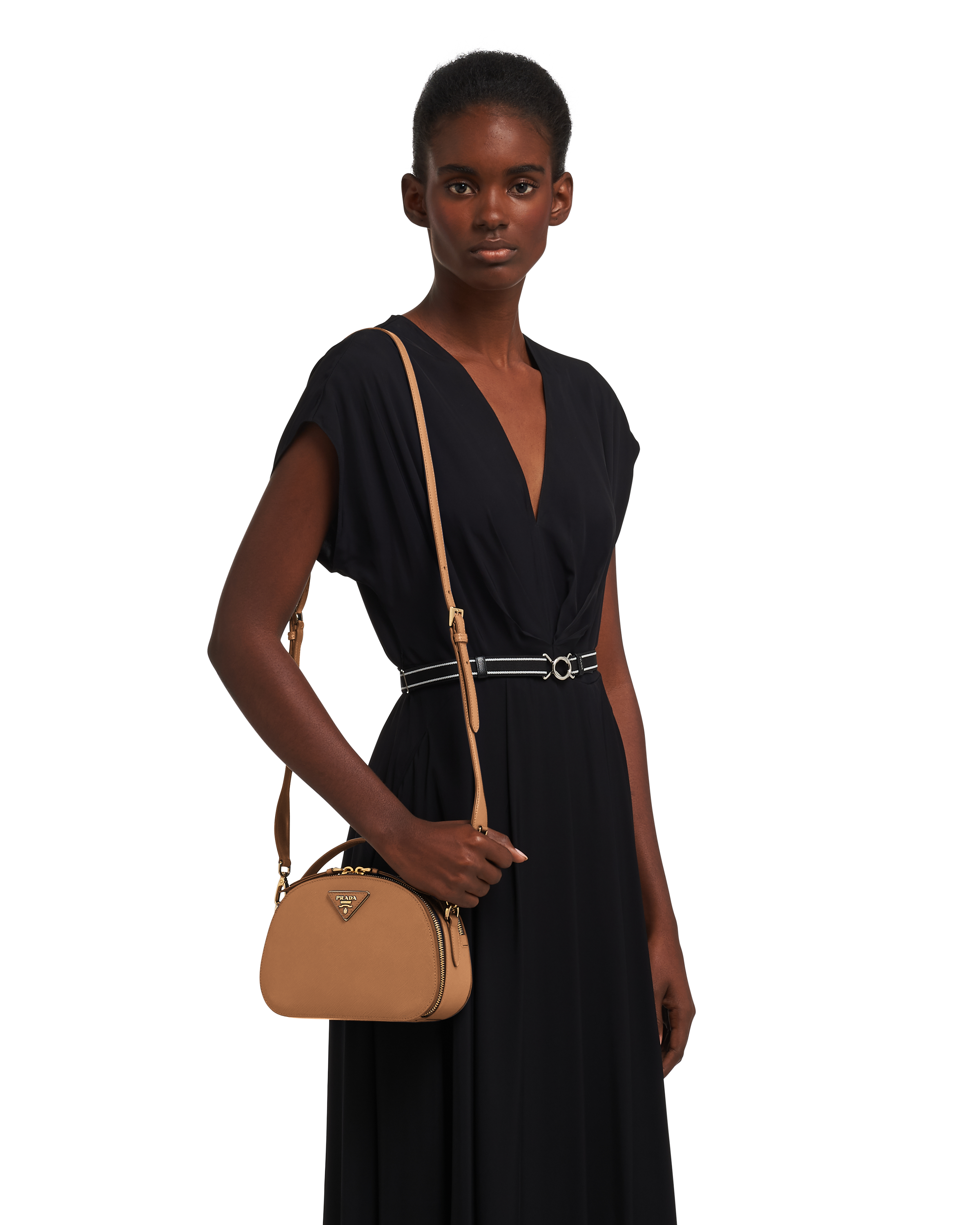 prada saffiano caramel