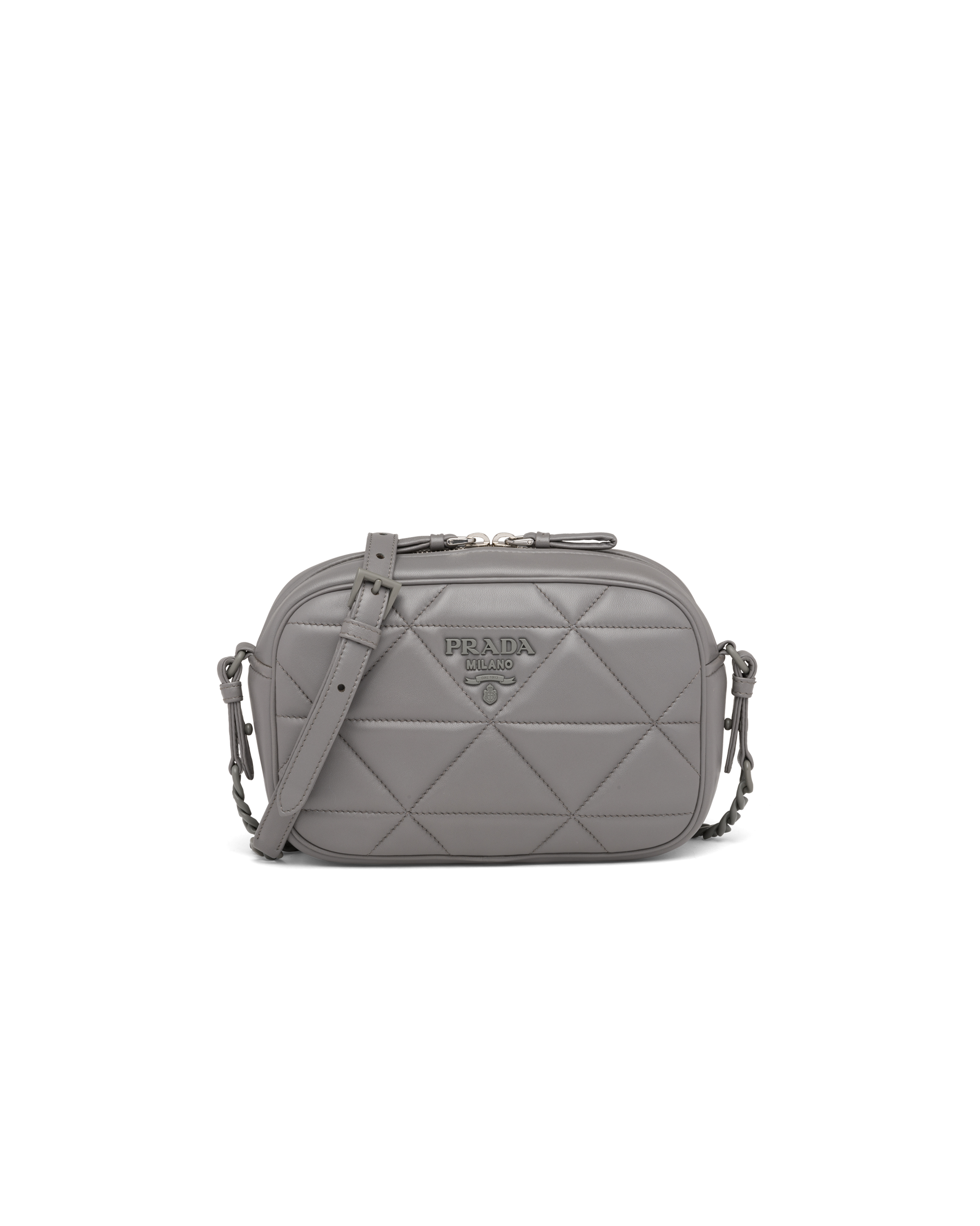 prada logo quilted shoulder bag