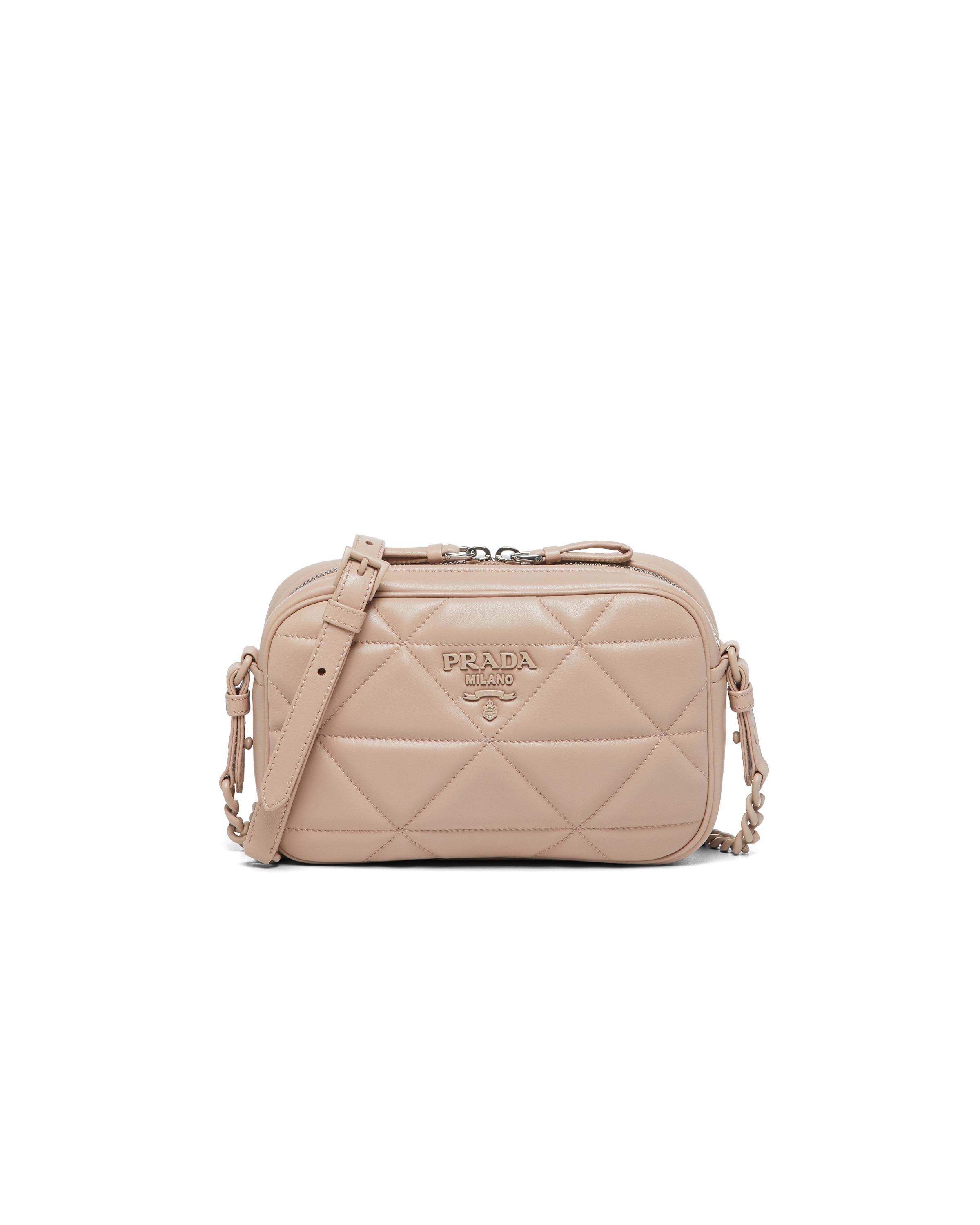 Powder Beige Prada Spectrum nappa leather shoulder bag Prada