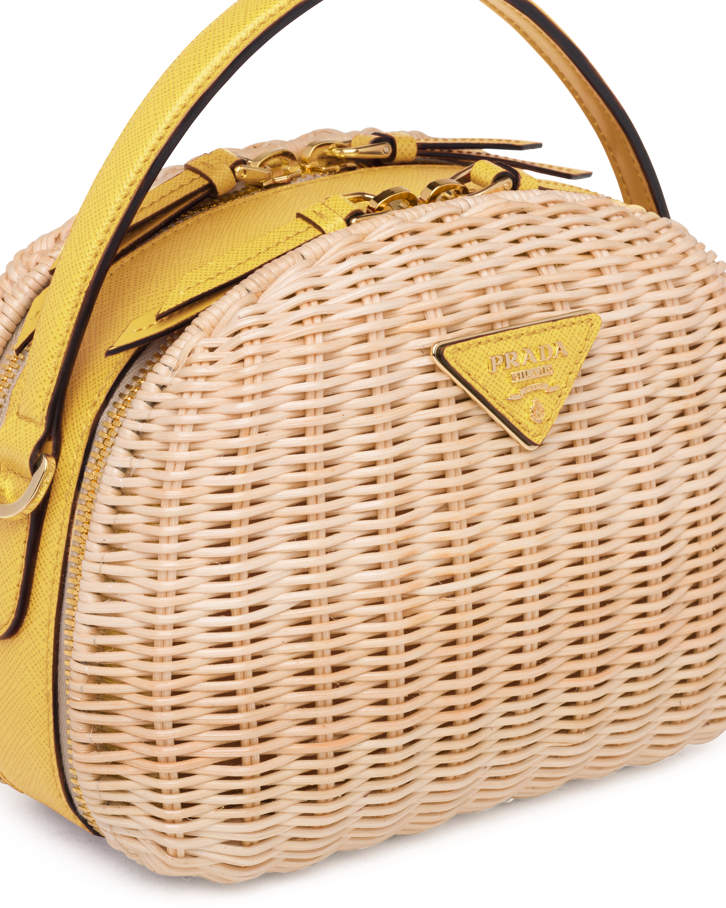 wicker prada bag