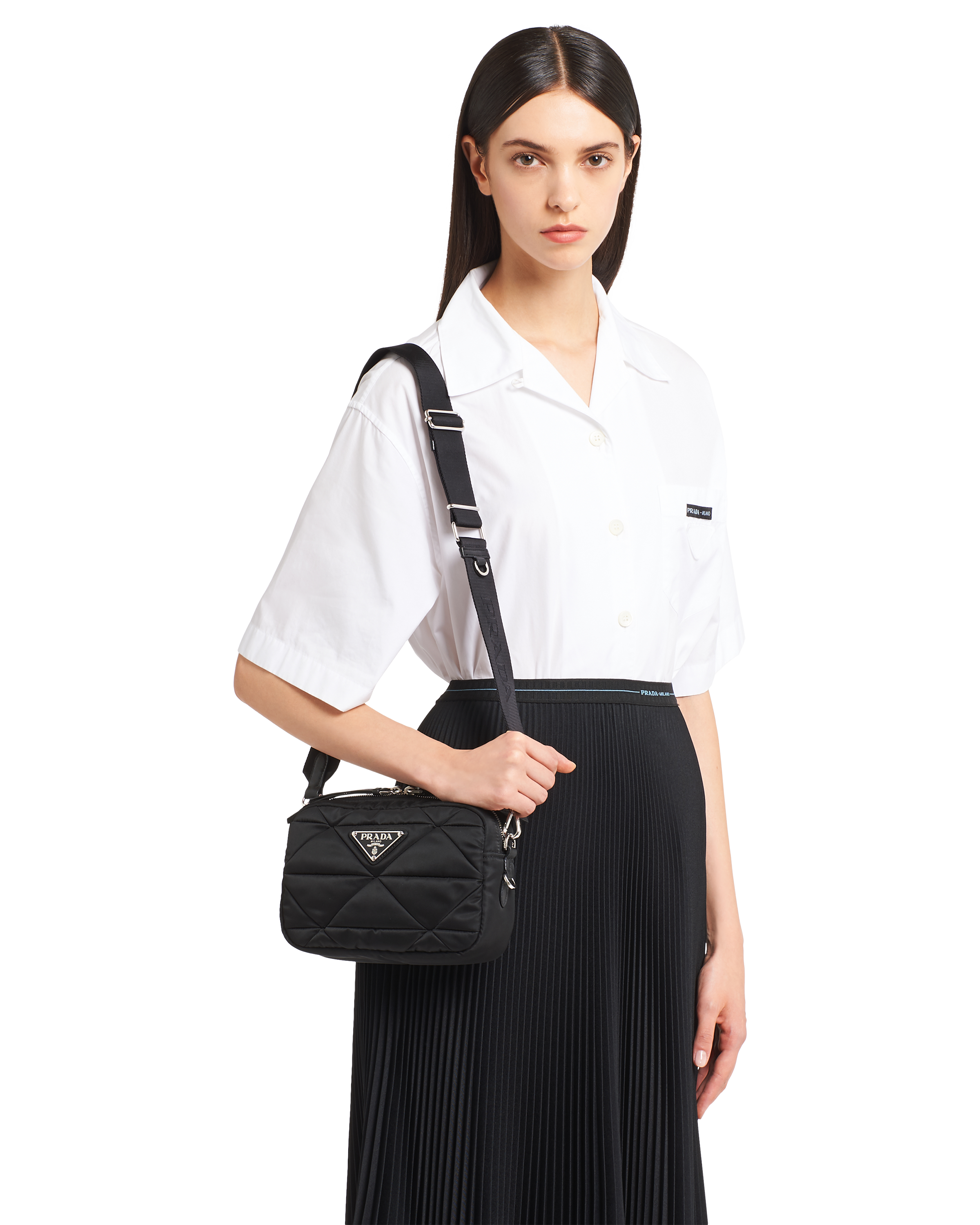 prada quilted nylon crossbody bag